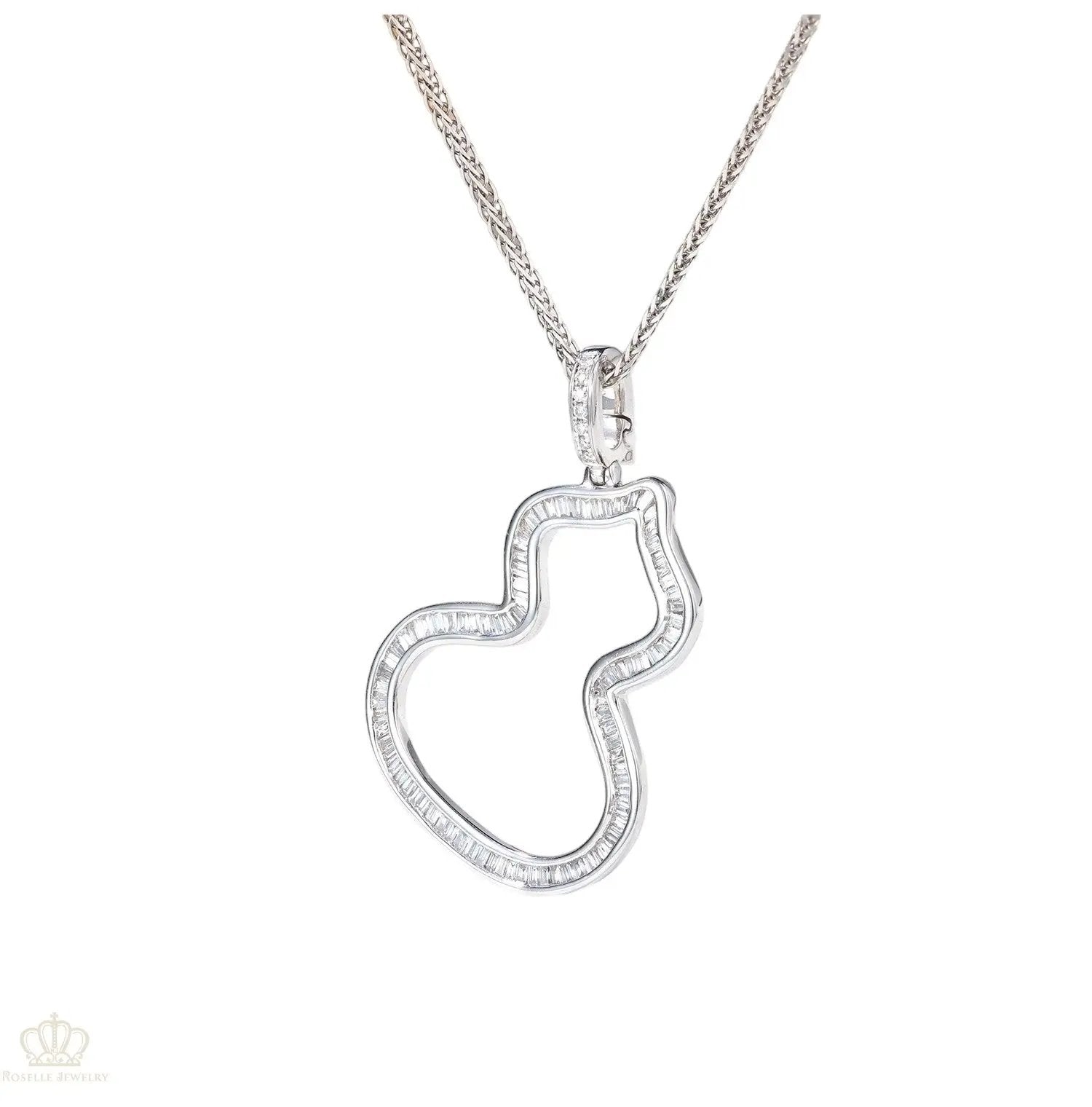 Gourd Baguette Diamond Pendant - LC111 CHARLISA™