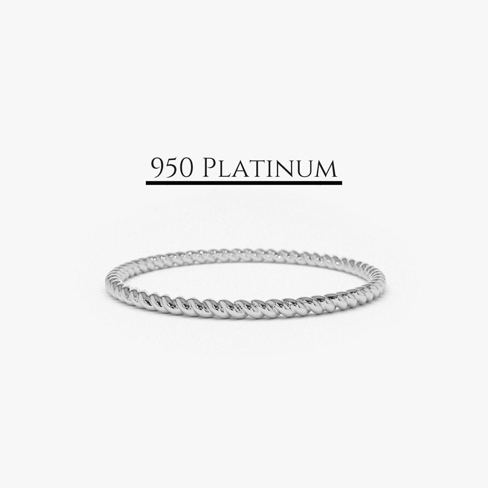 OBFJ2064 - Platinum 1.2MM Braided Twist Band 1