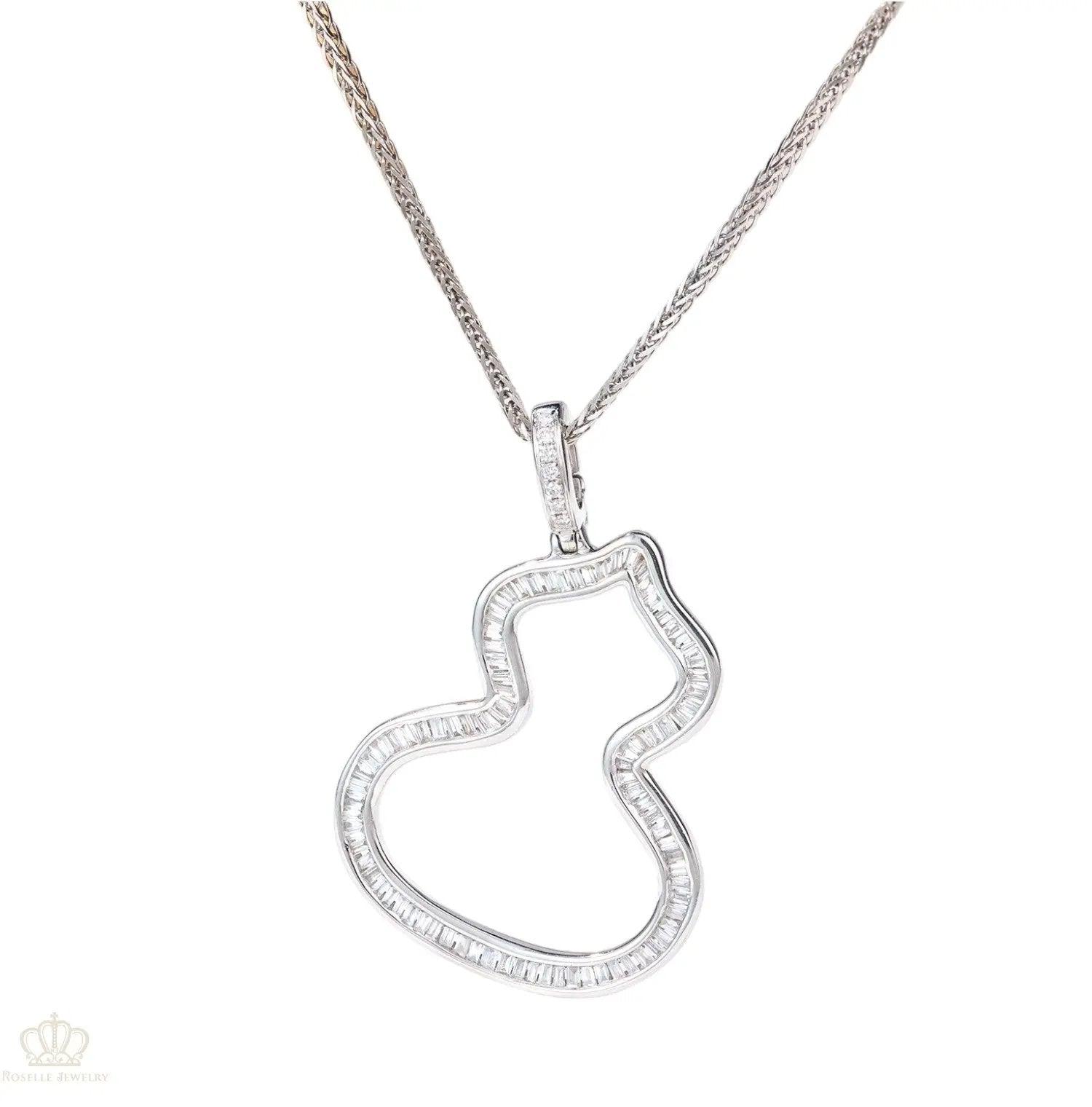 Gourd Baguette Diamond Pendant - LC111 CHARLISA™