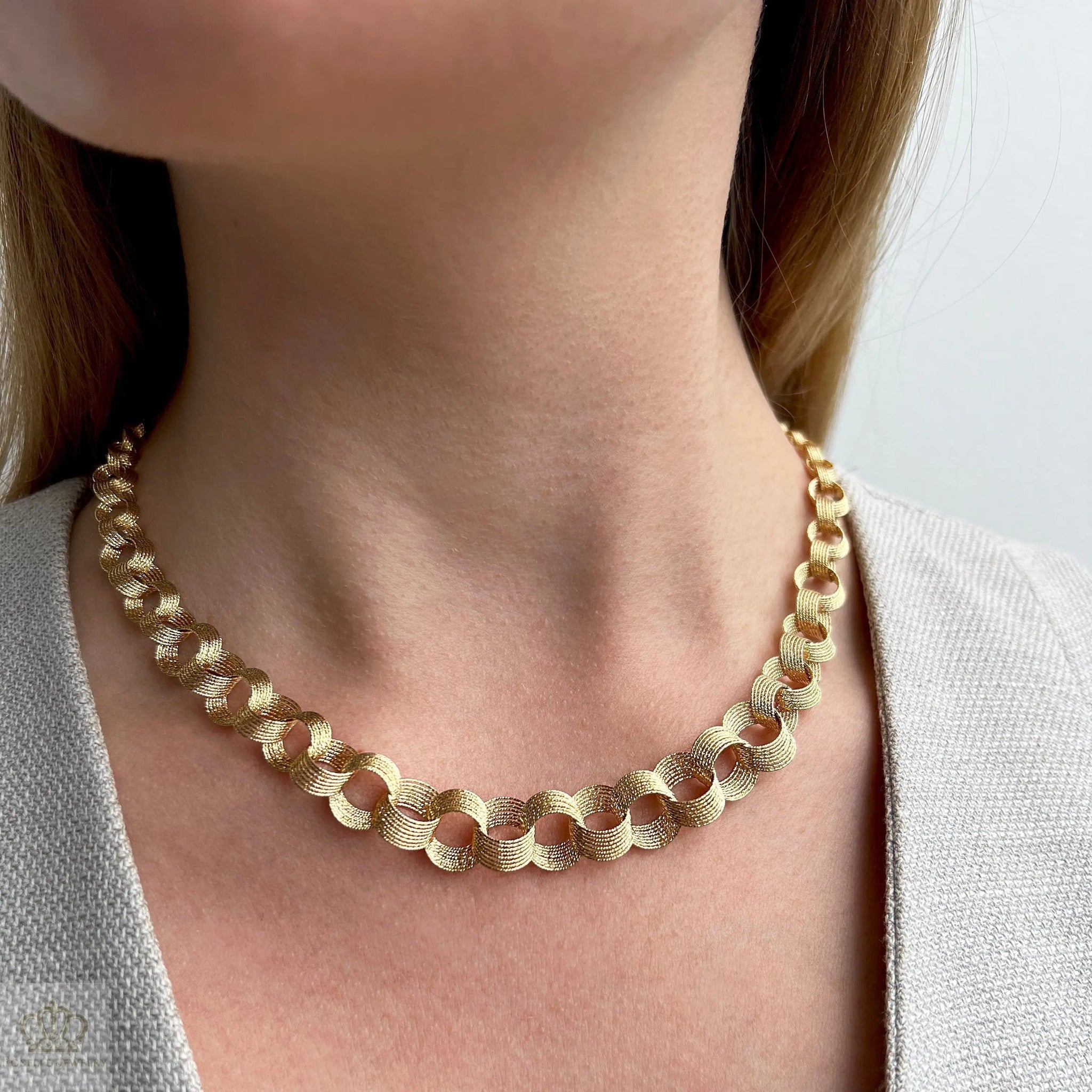 KNC001 - Plain gold wrap necklace Adamas Gems