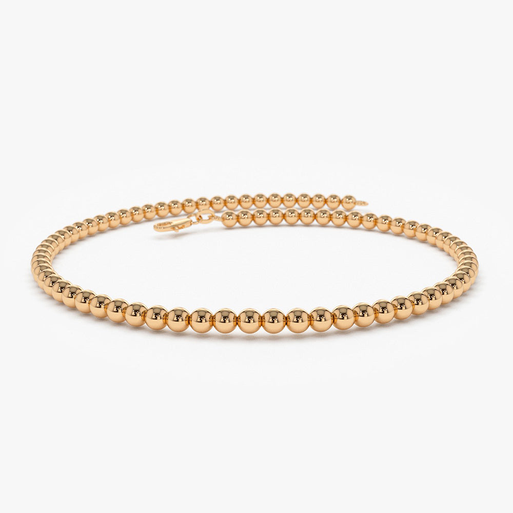 OBFJ1989 - 14k 2.5MM Beaded Bracelet 6