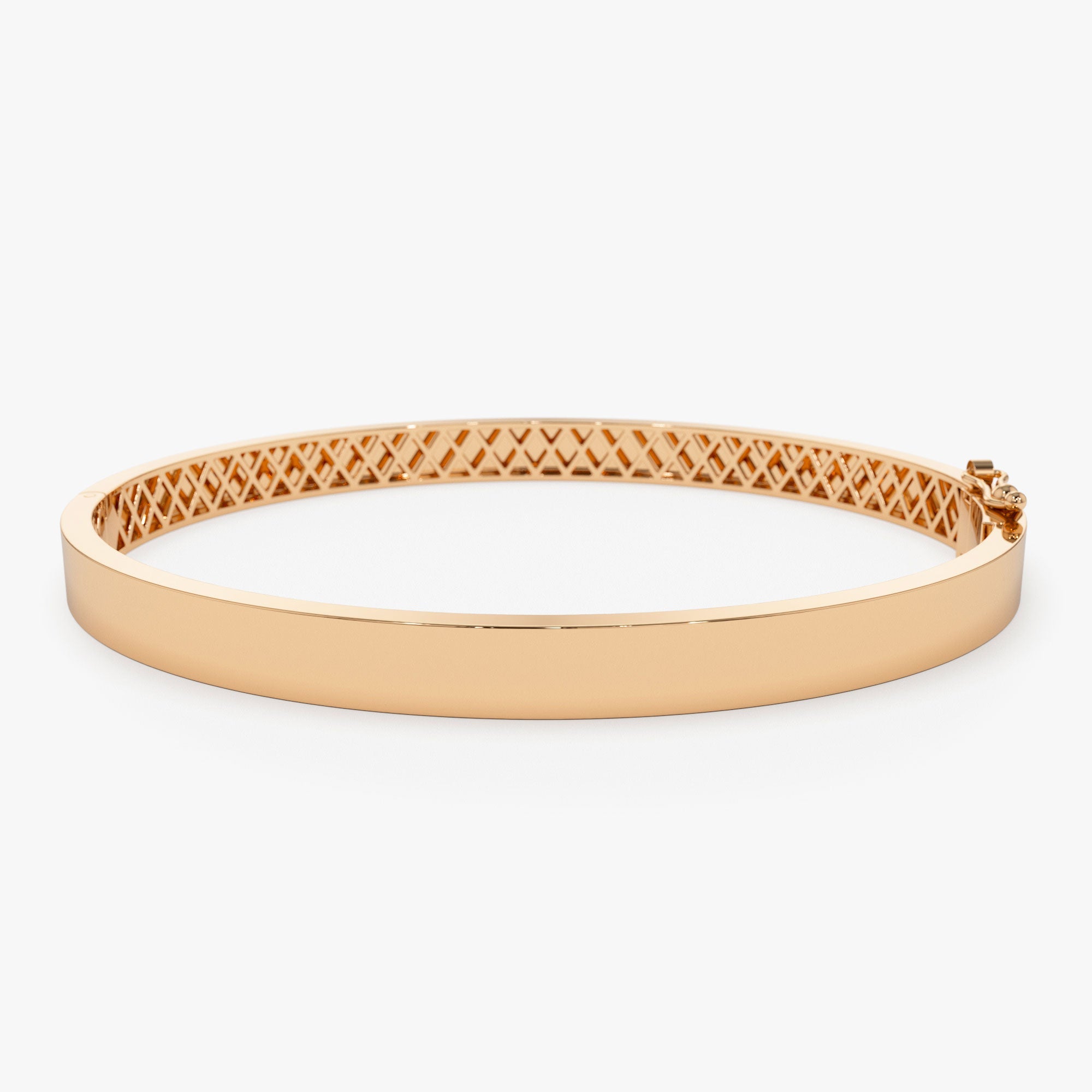 OBFJ1173 - 14k Flat Stackable Gold Bangle 10