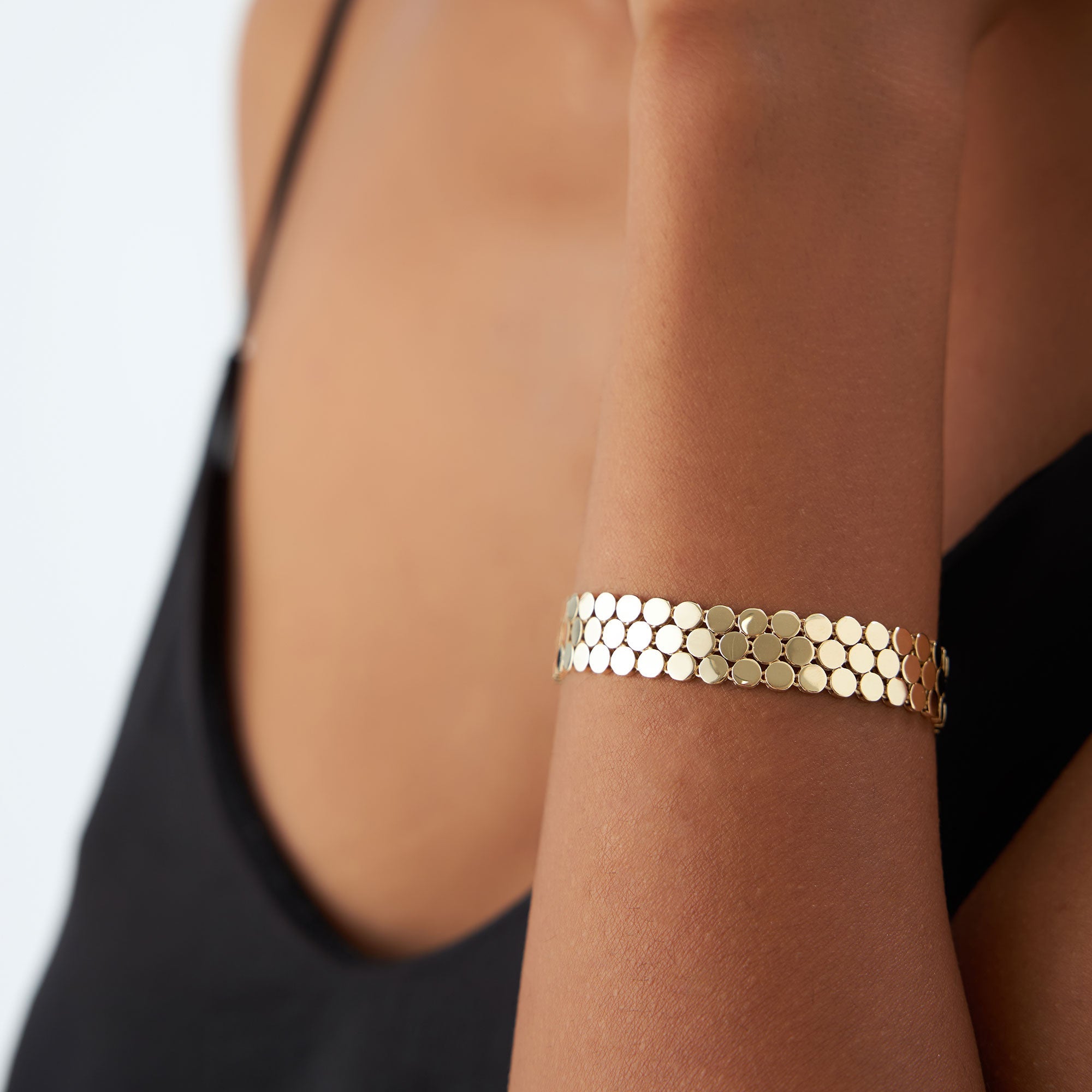 OBFJ1118 - 14k Unique Bold Triple Strand Bracelet 4