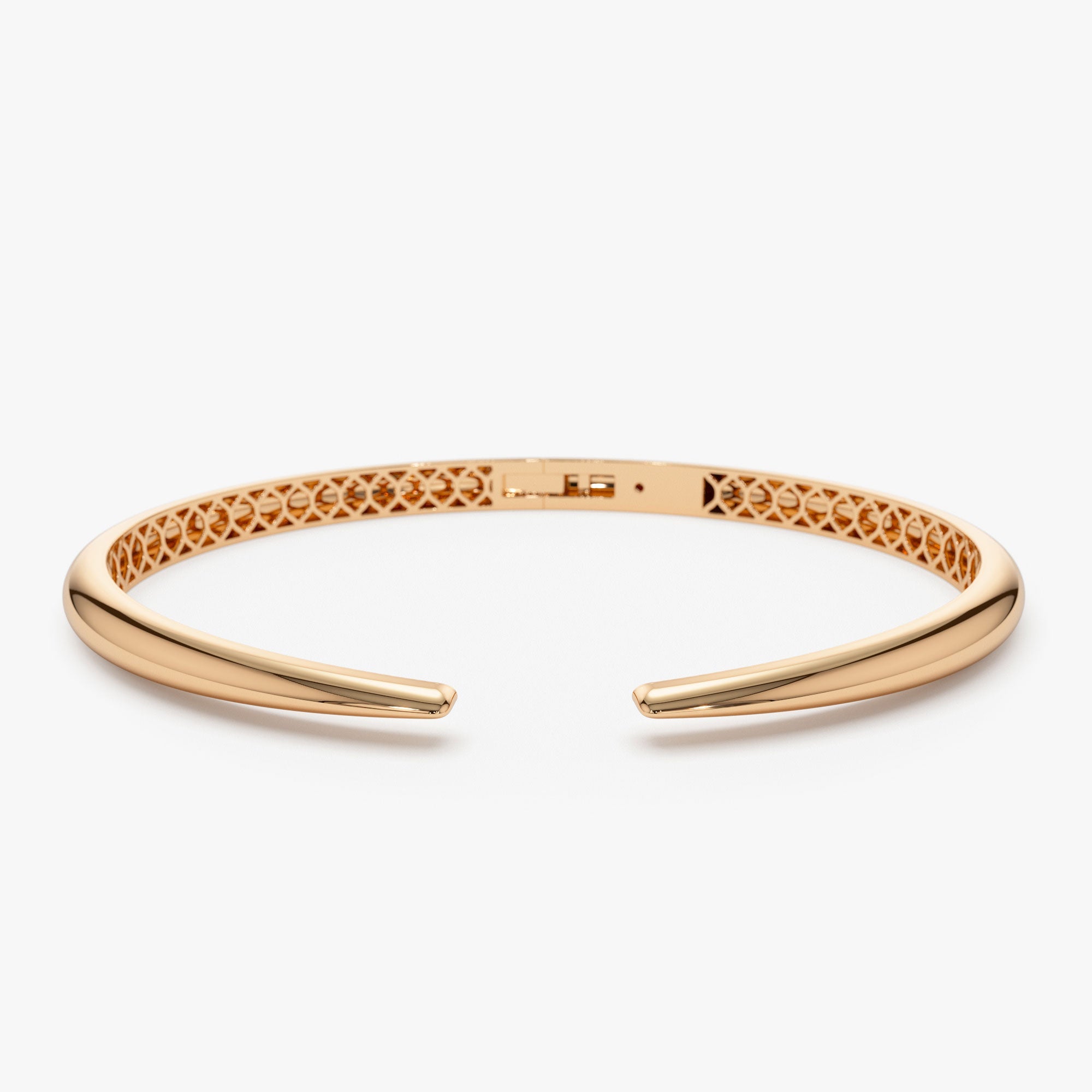 OBFJ1167 - 14k Gold Claw Cuff Bangle Bracelet 6