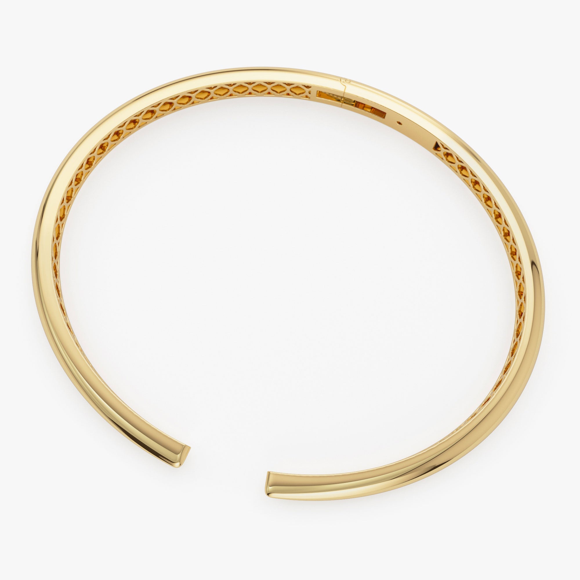 OBFJ1167 - 14k Gold Claw Cuff Bangle Bracelet 8