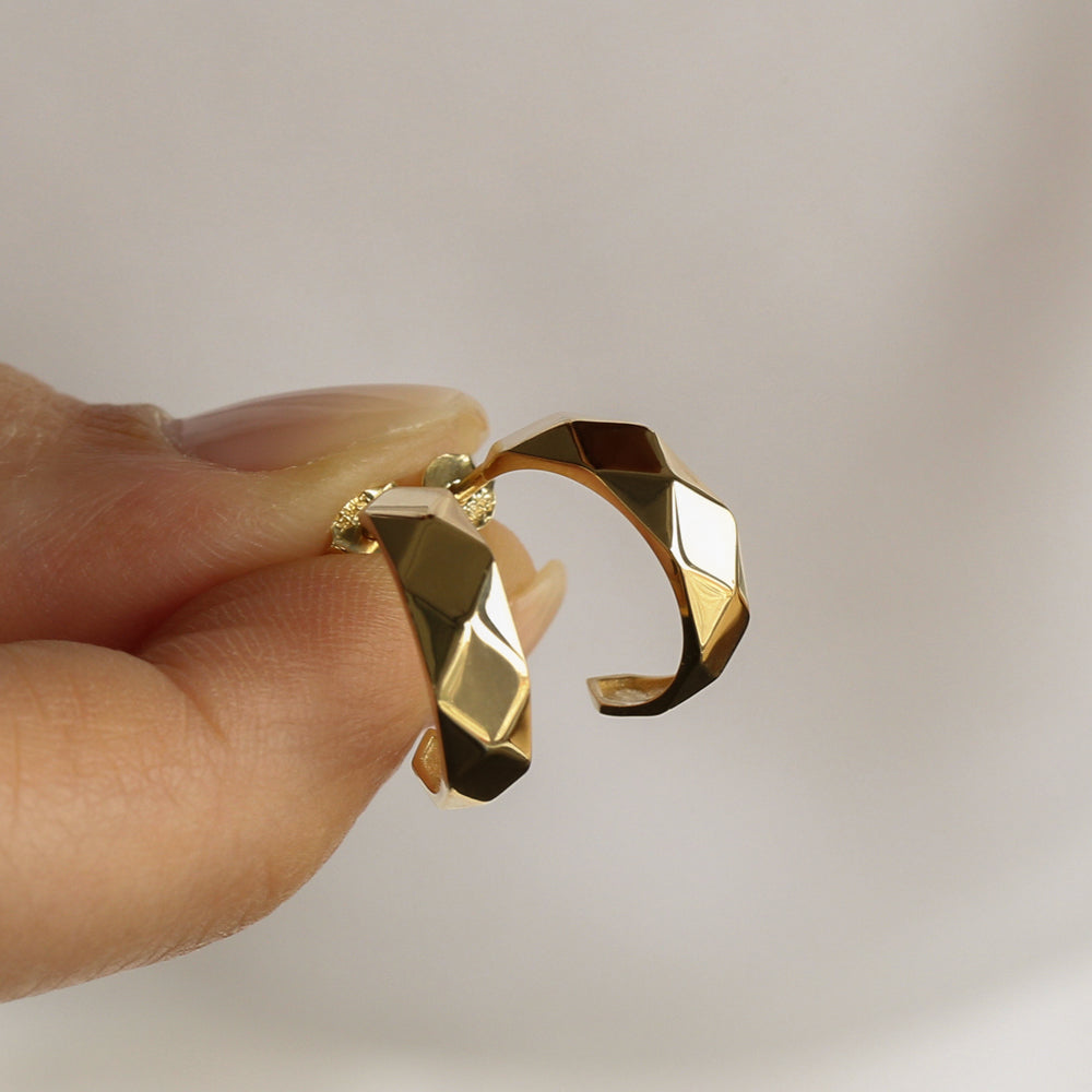 OBFJ2125 - 14k Gold Statement Earring 3