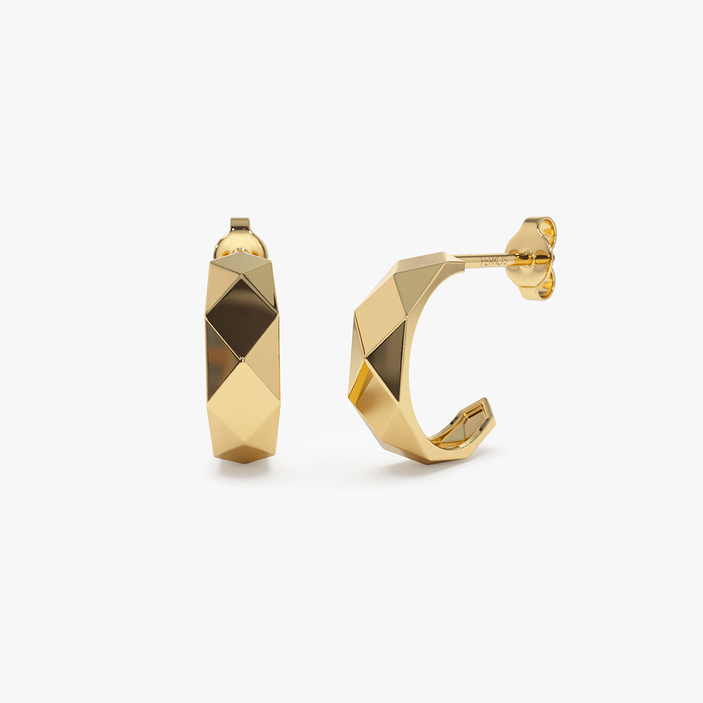 OBFJ2125 - 14k Gold Statement Earring 1