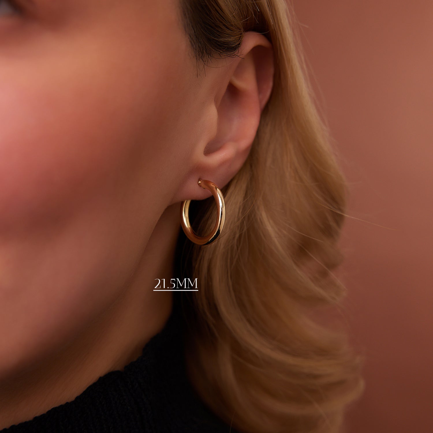 OBFJ1448 - 14k Gold Hoops 14-21.5-26.5 MM 6