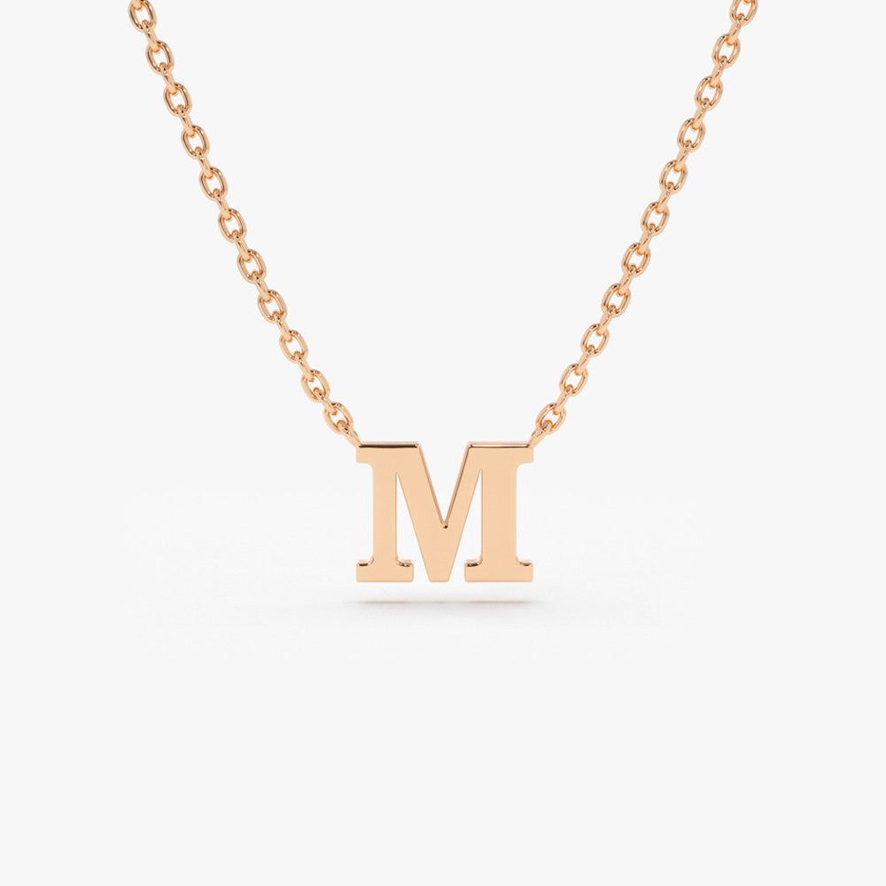 OBFJ1637 - 14K Gold Initial Necklace 7