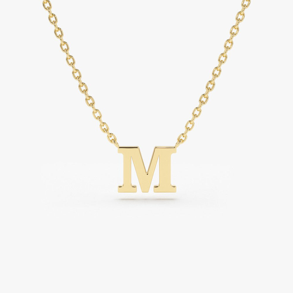 OBFJ1637 - 14K Gold Initial Necklace 1