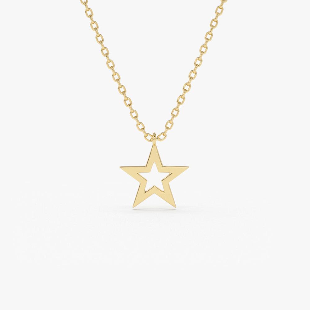 OBFJ1597 - 14k Star Necklace 1