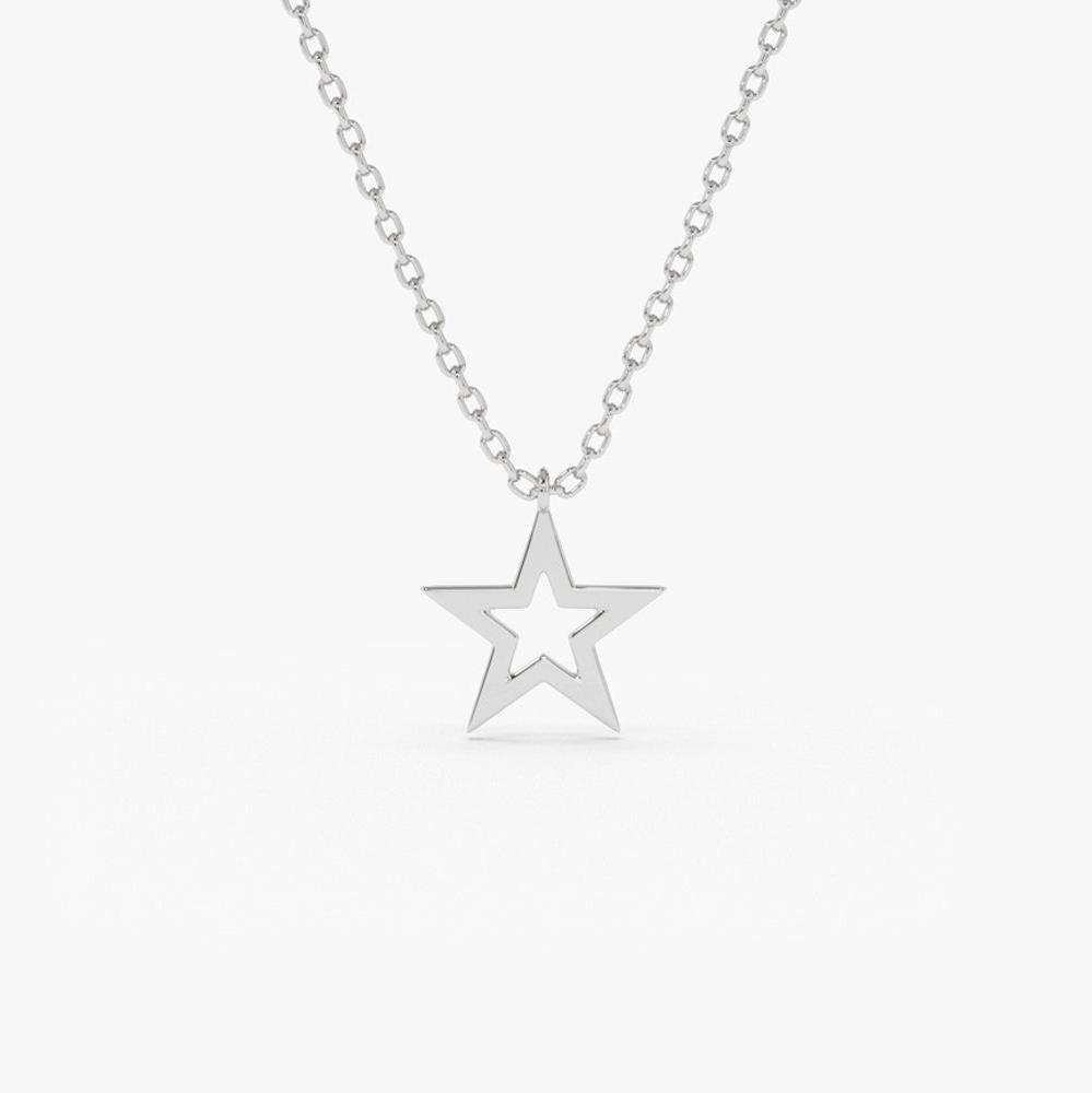 OBFJ1597 - 14k Star Necklace 5