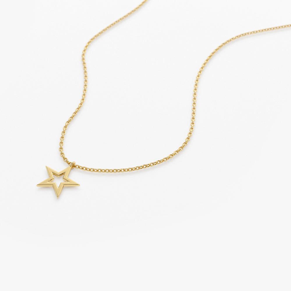 OBFJ1597 - 14k Star Necklace 6