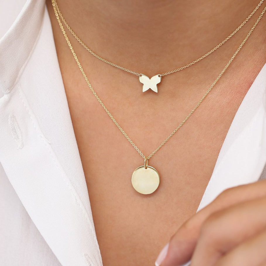 OBFJ1600 - 14k Butterfly Necklace 5