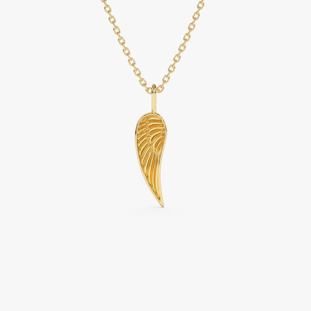 OBFJ1300 - 14K Angel Wings Pendant Necklace 1
