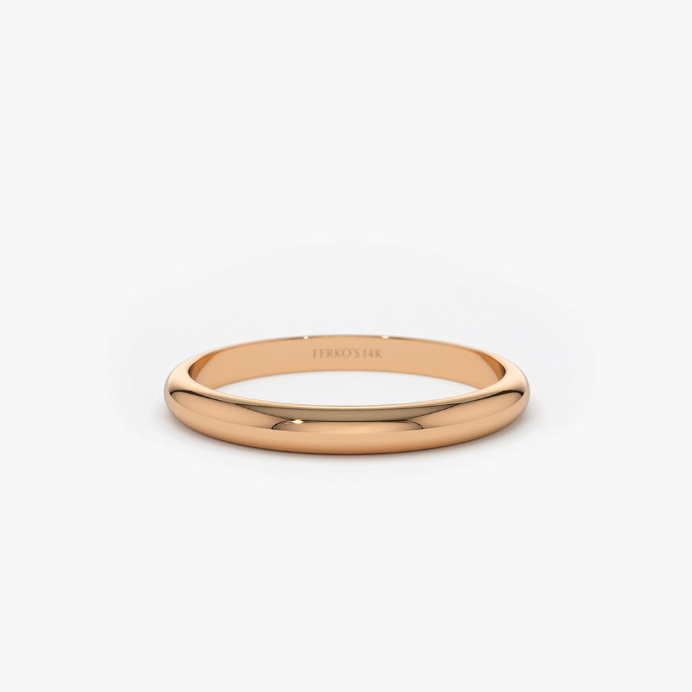 OBFJ1945 - 14k Classic Dome 2MM Band 5