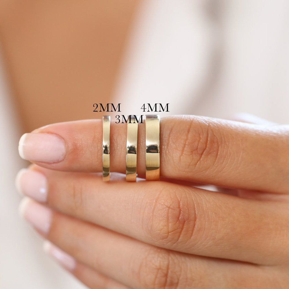 OBFJ1946 - 14K Flat 4MM Wedding Band 6