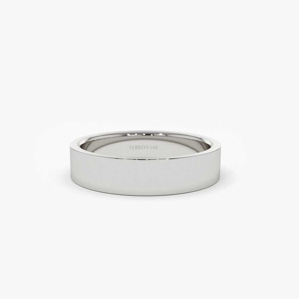 OBFJ1946 - 14K Flat 4MM Wedding Band 8