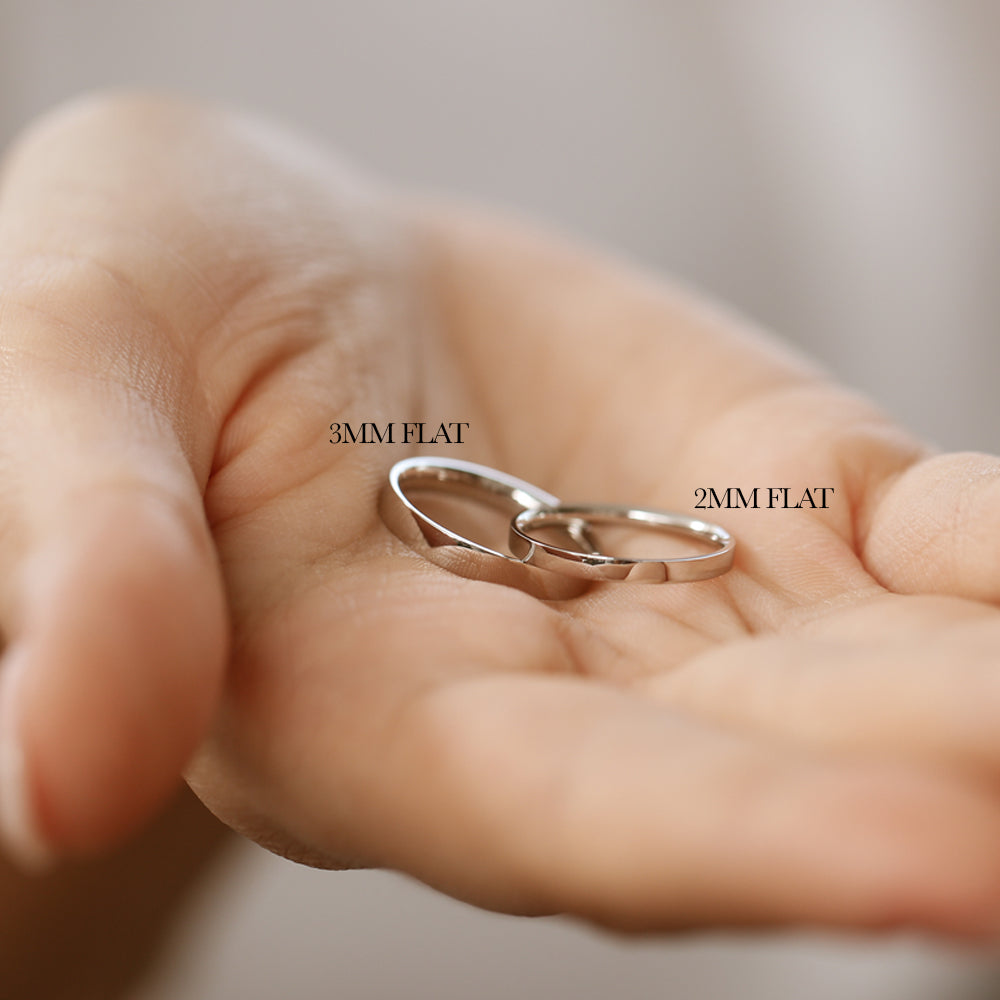 OBFJ2107 - Platinum 2MM Flat Wedding Band 4