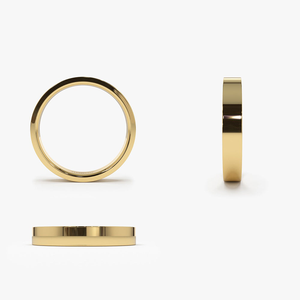 OBFJ1944 - 14K Flat 3MM Wedding Band 10