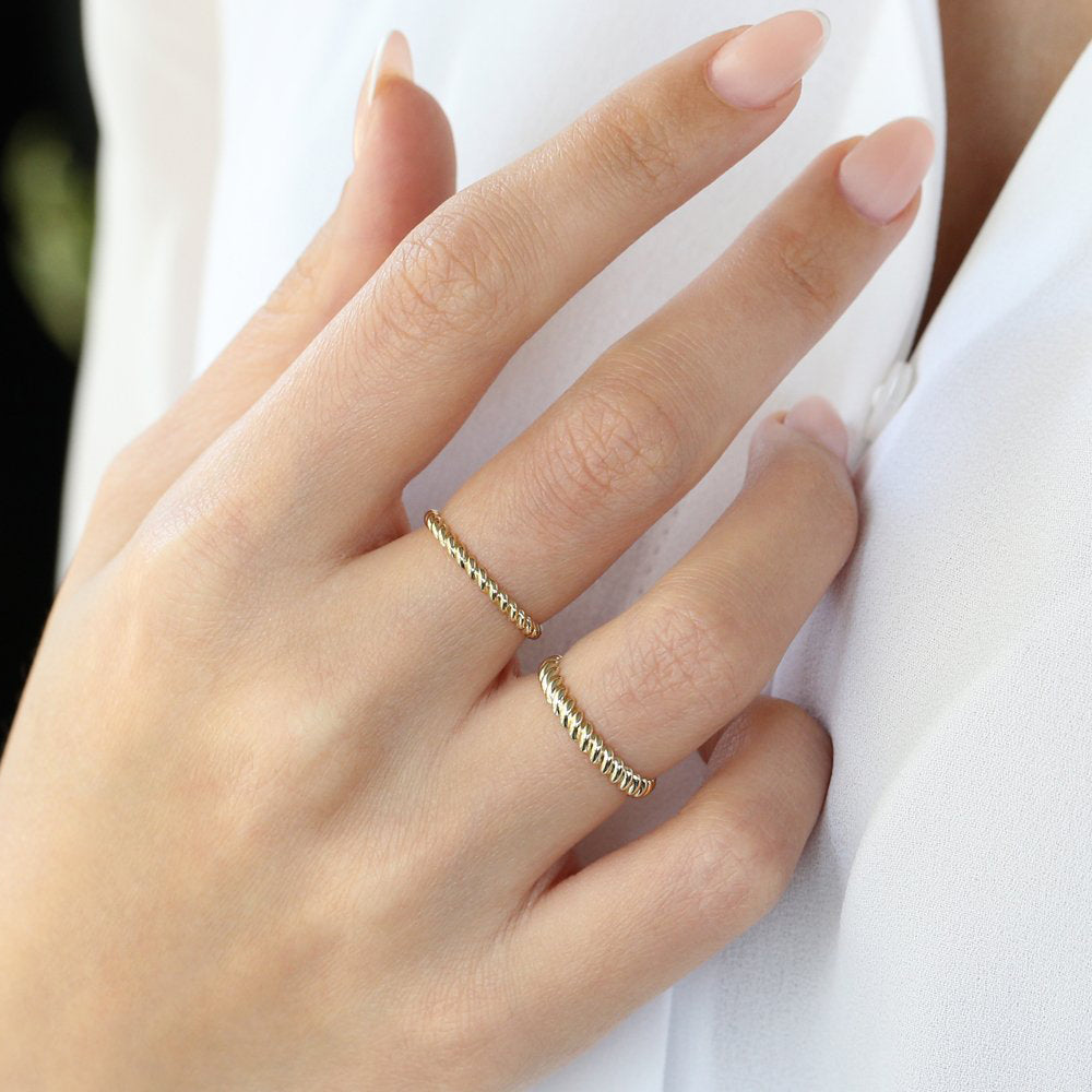 OBFJ2032 - 14K 3MM Twisted Rope Ring 5