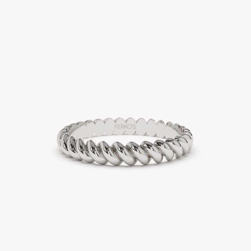 OBFJ2032 - 14K 3MM Twisted Rope Ring 9