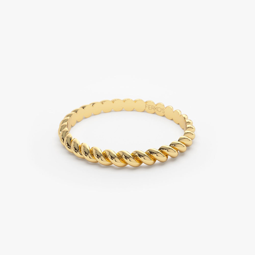 OBFJ2031 - 14K 2MM Twisted Rope Ring 10