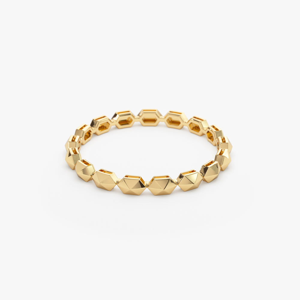 OBFJ1532 - 14k Petite Mini Pyramid Ring 7
