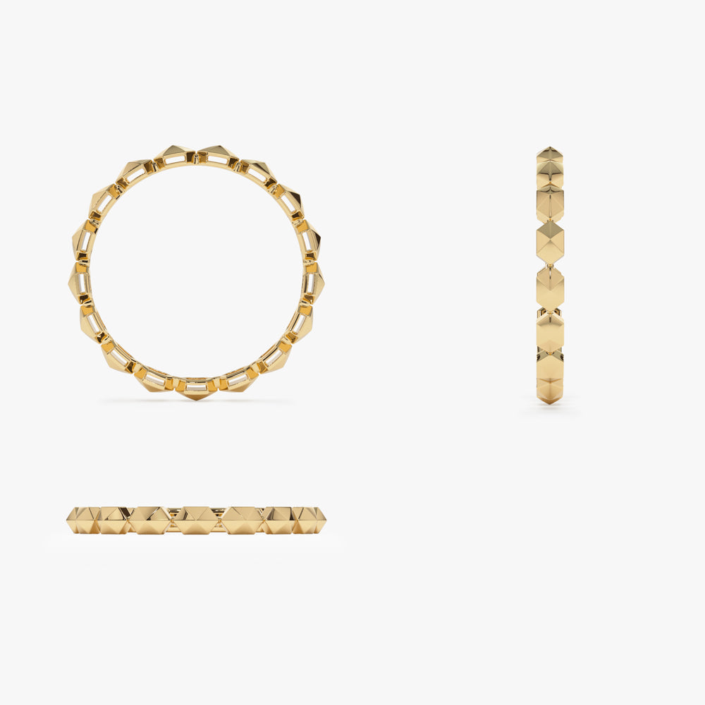 OBFJ1532 - 14k Petite Mini Pyramid Ring 8
