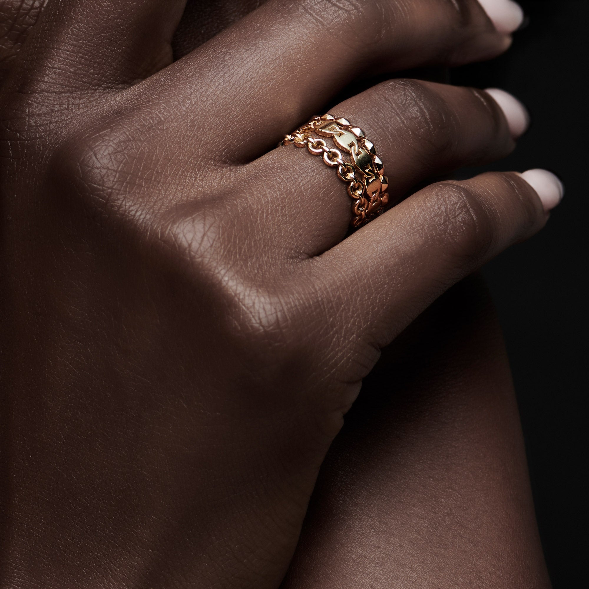 OBFJ0752 - 14K Chain Link Ring 4