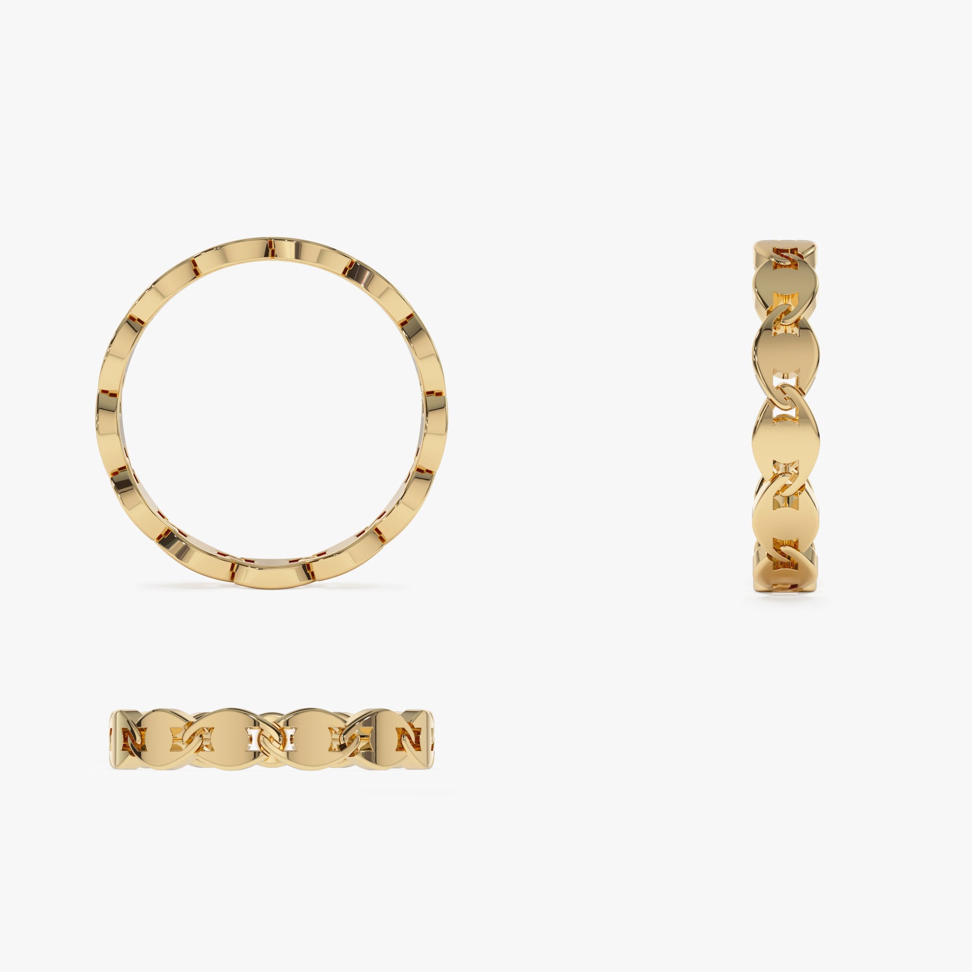 OBFJ0752 - 14K Chain Link Ring 8
