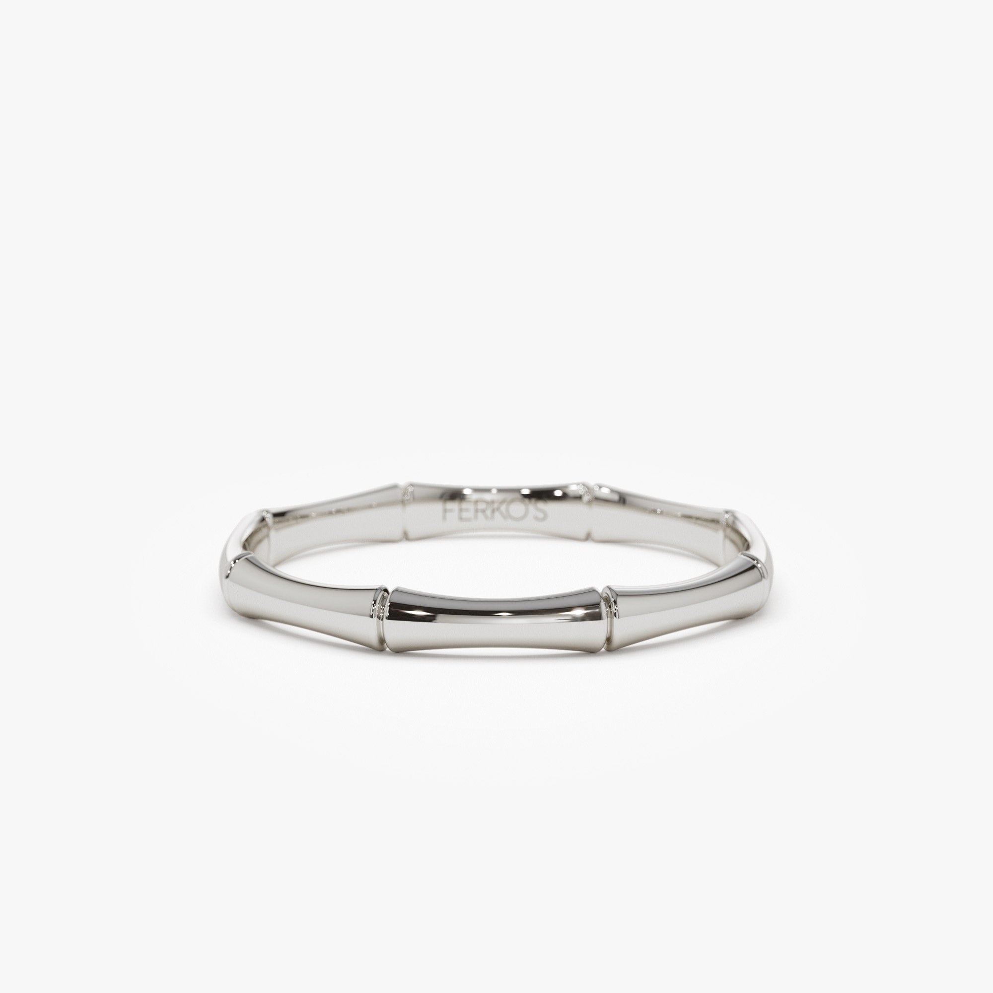 OBFJ1346 - 14k Dainty Minimal Bamboo Gold Ring 4