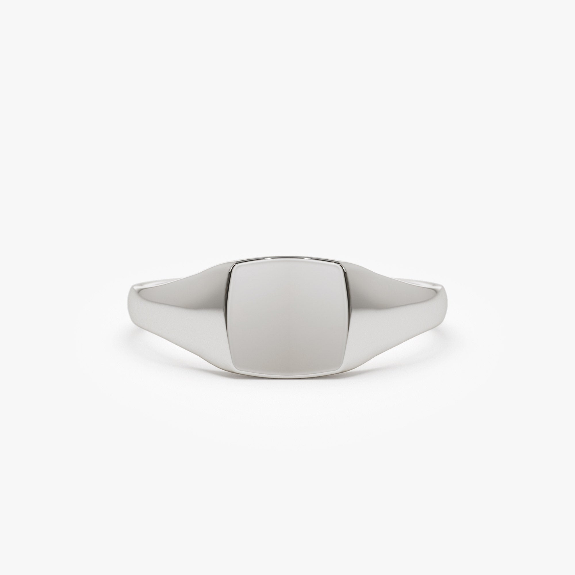 OBFJ1303 - 14k Gold Square Signet Ring 4