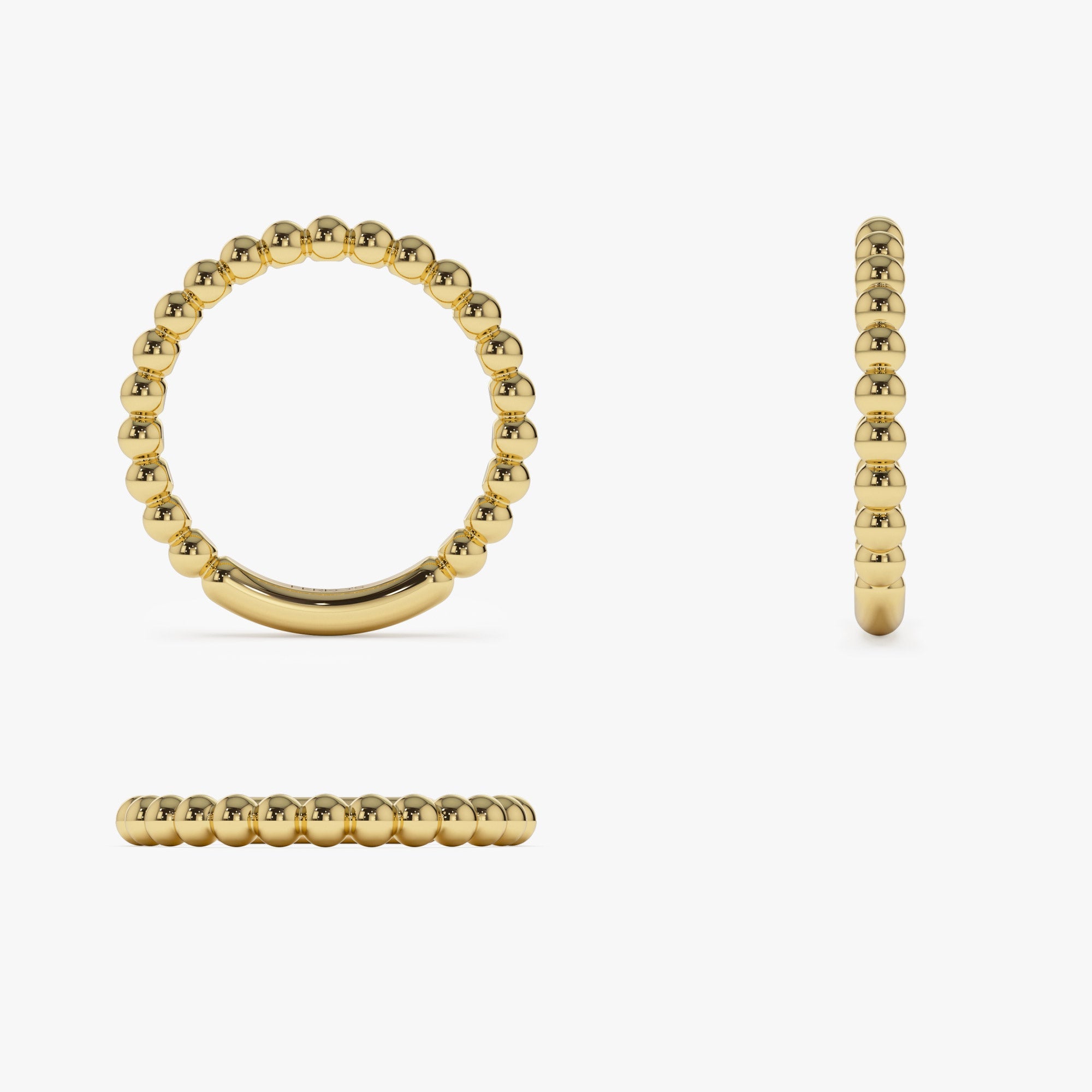 OBFJ0881 - 14k 2.5MM Bead Ring 9