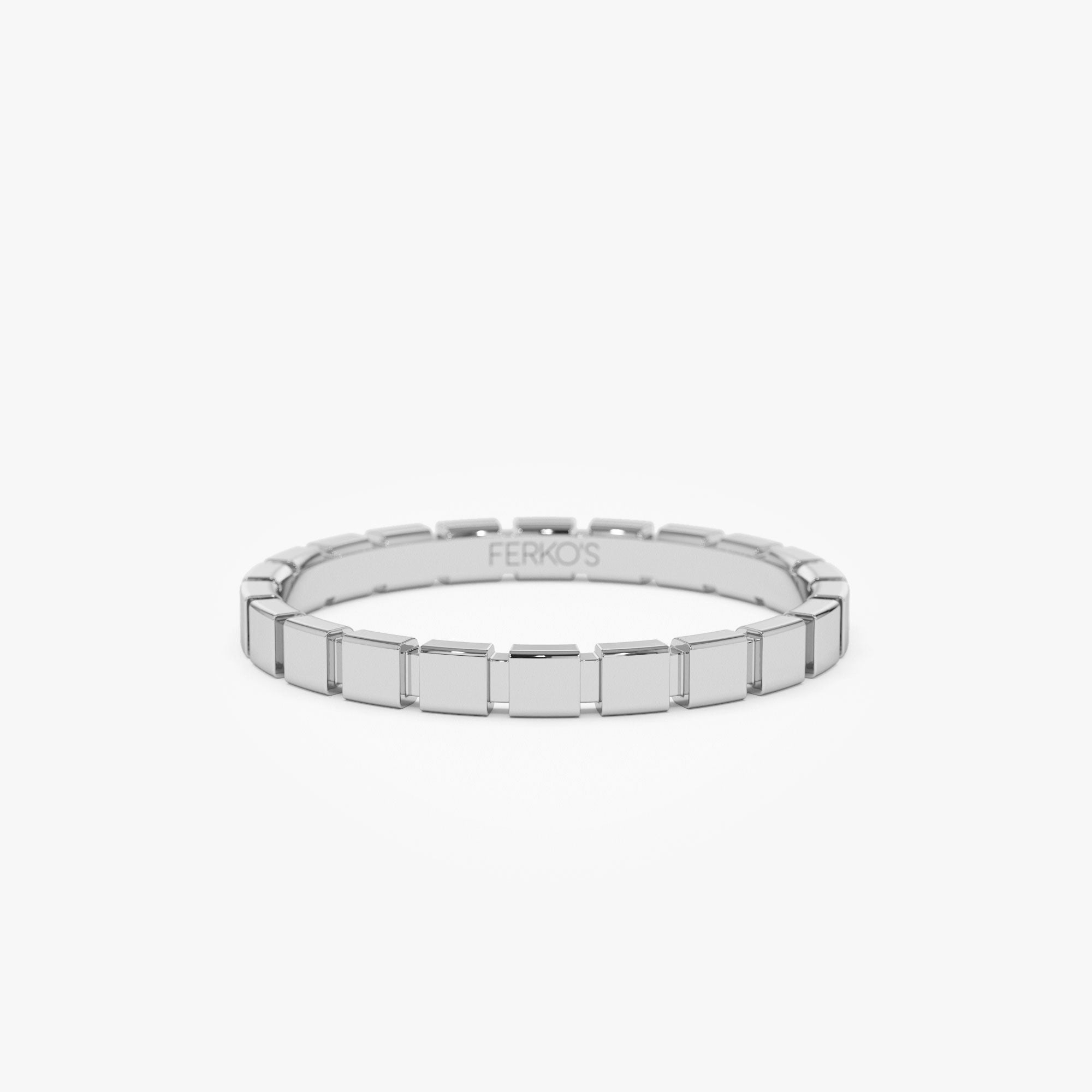 OBFJ1253 - 14K Geometric Square Stacking Ring 6