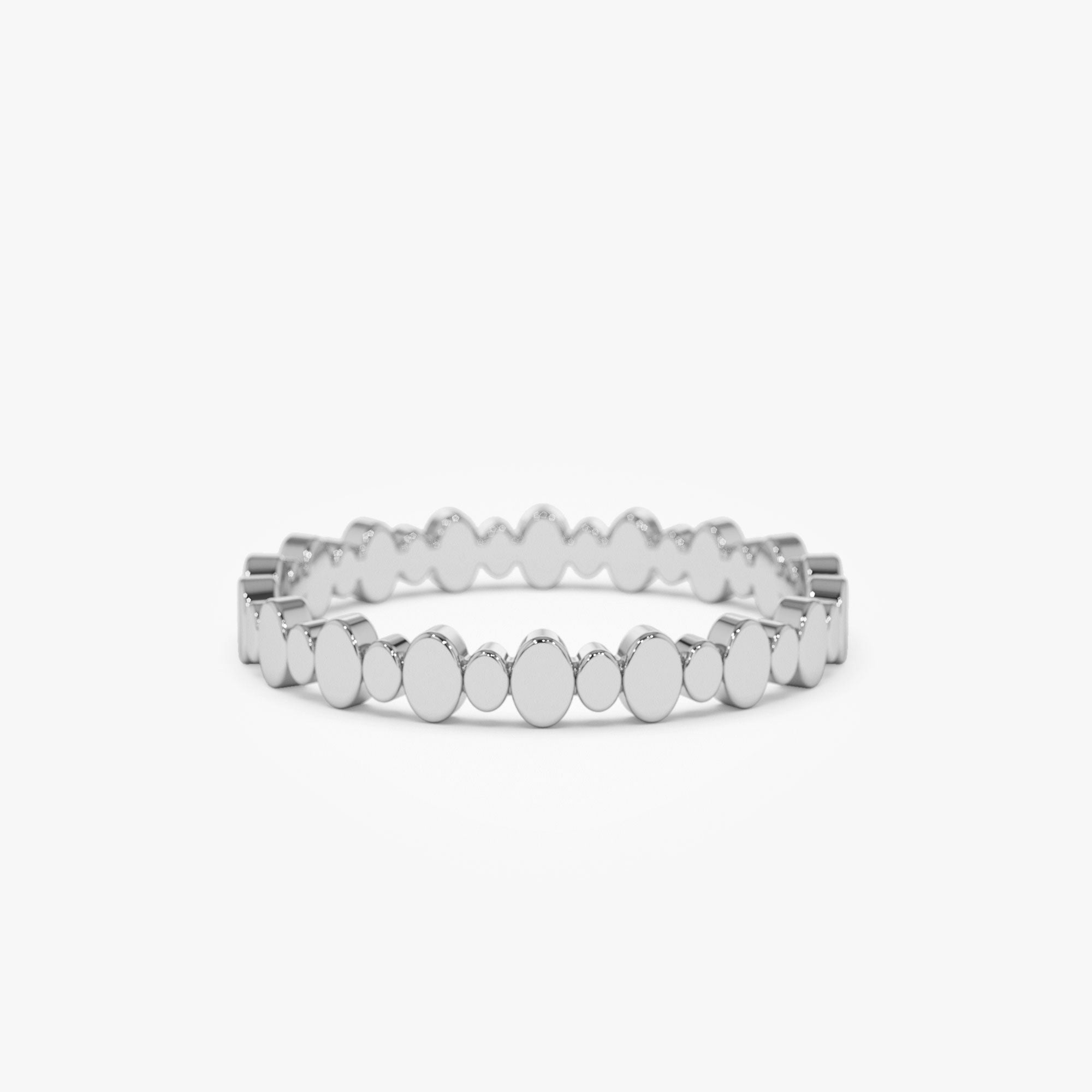 OBFJ1290 - 14k Alternating Size Oval Ring 6