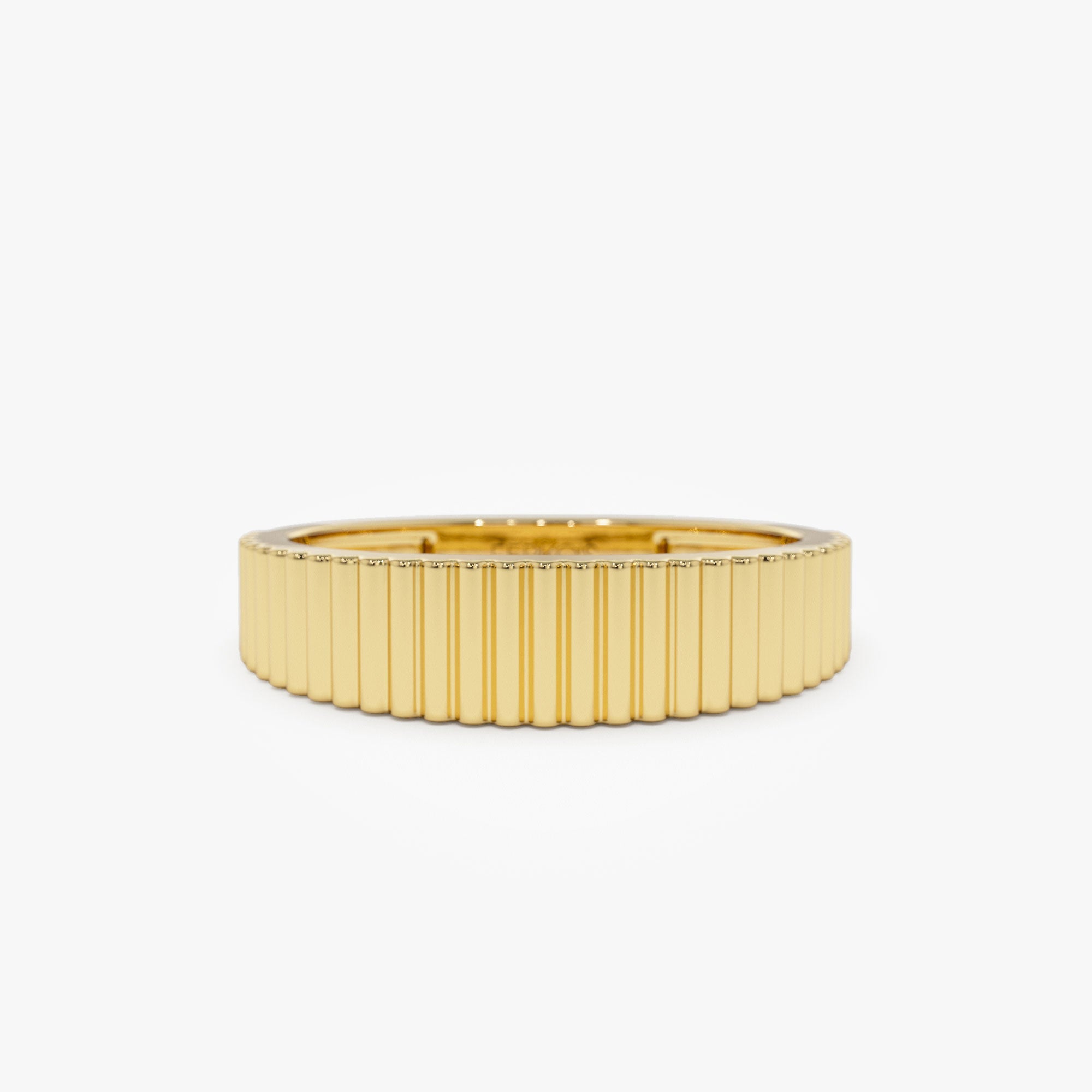 OBFJ1230 - 14k Fluted Textured Graduating Ring 1