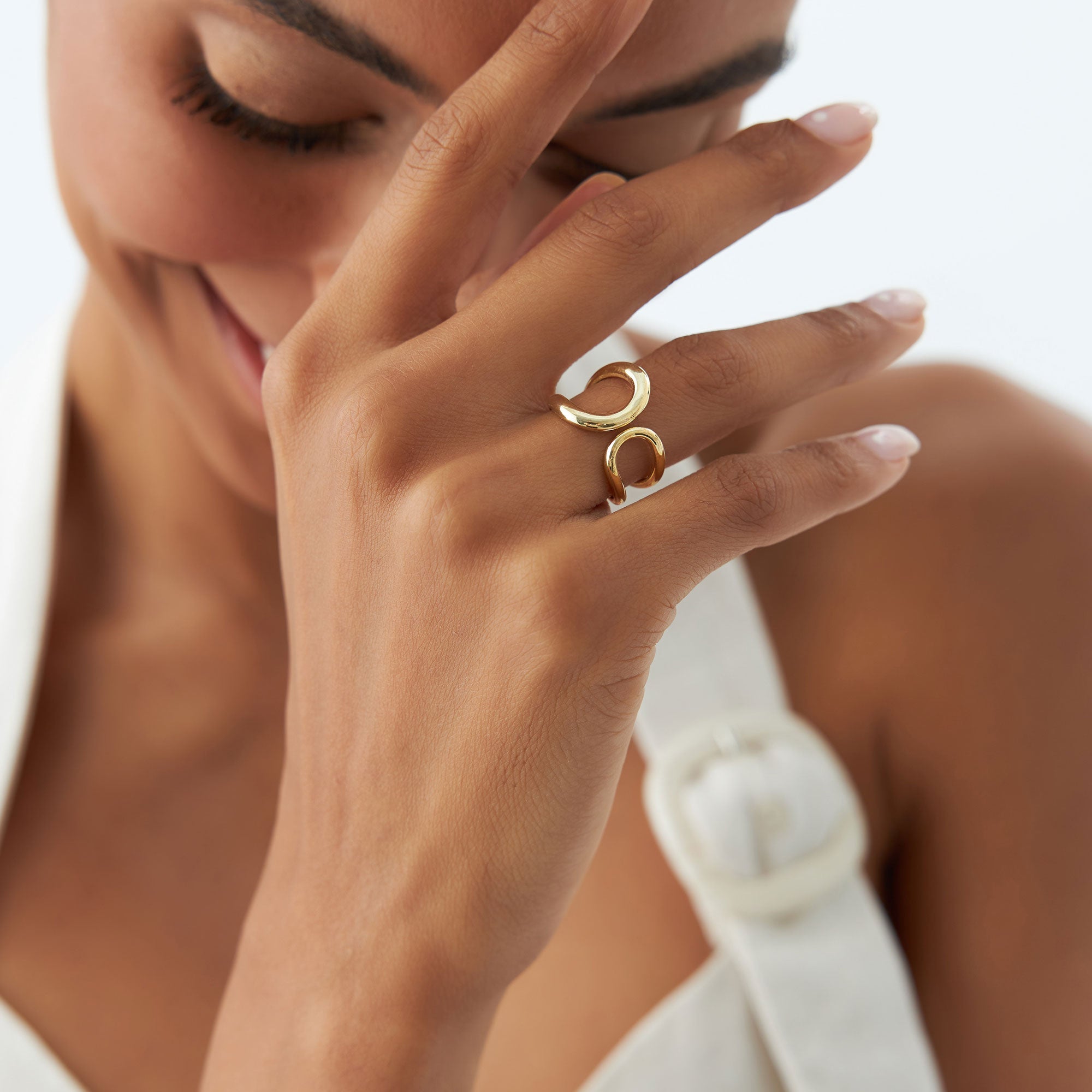 OBFJ1194 - 14k Unique Design Bold Gold Ring 3