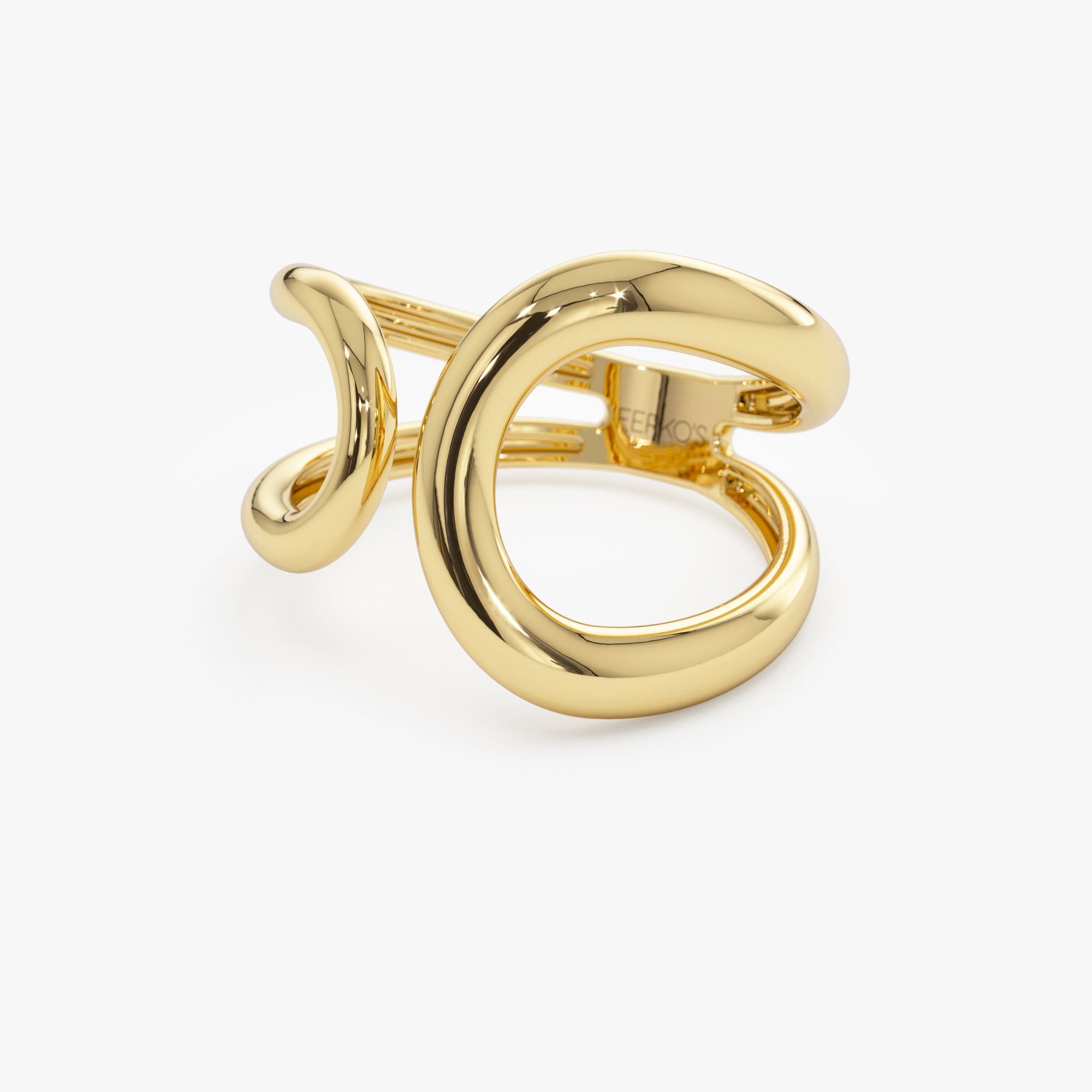 OBFJ1194 - 14k Unique Design Bold Gold Ring 8