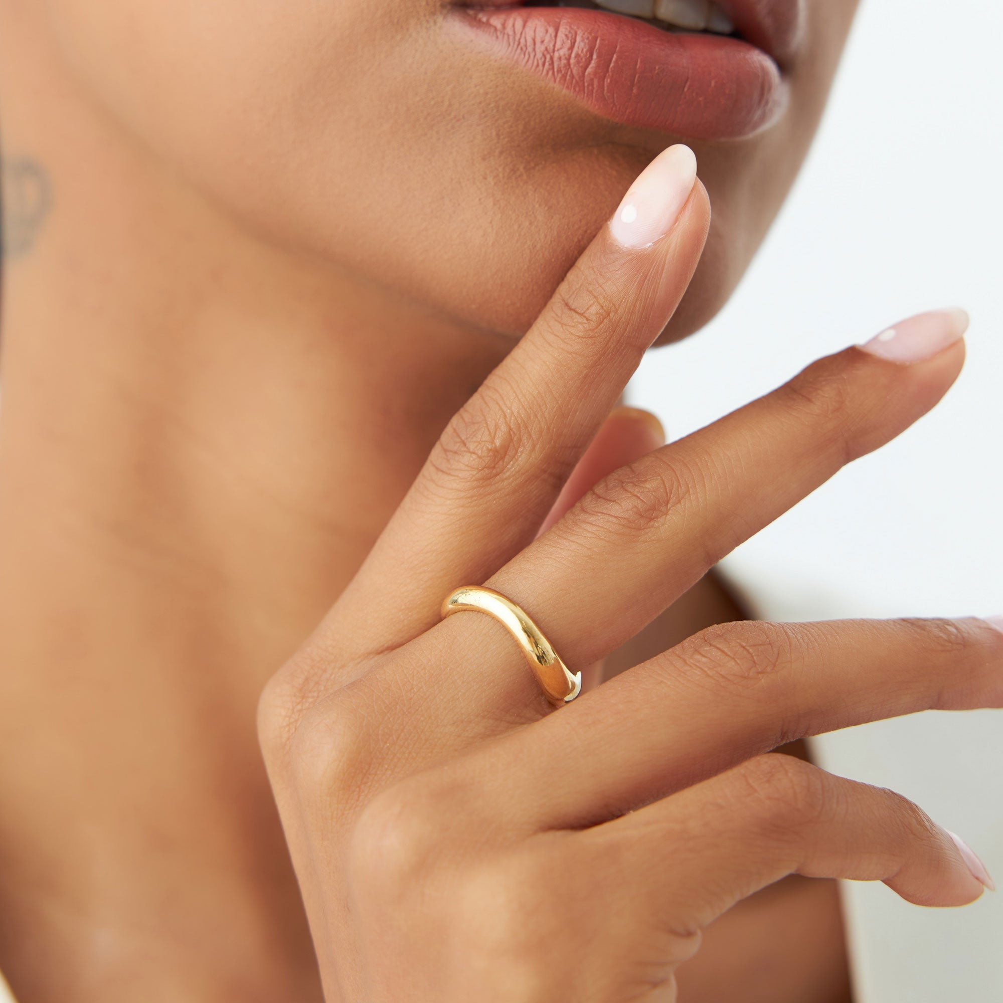 OBFJ1199 - 14k Unique Amorphic Shaped Figure Ring 2