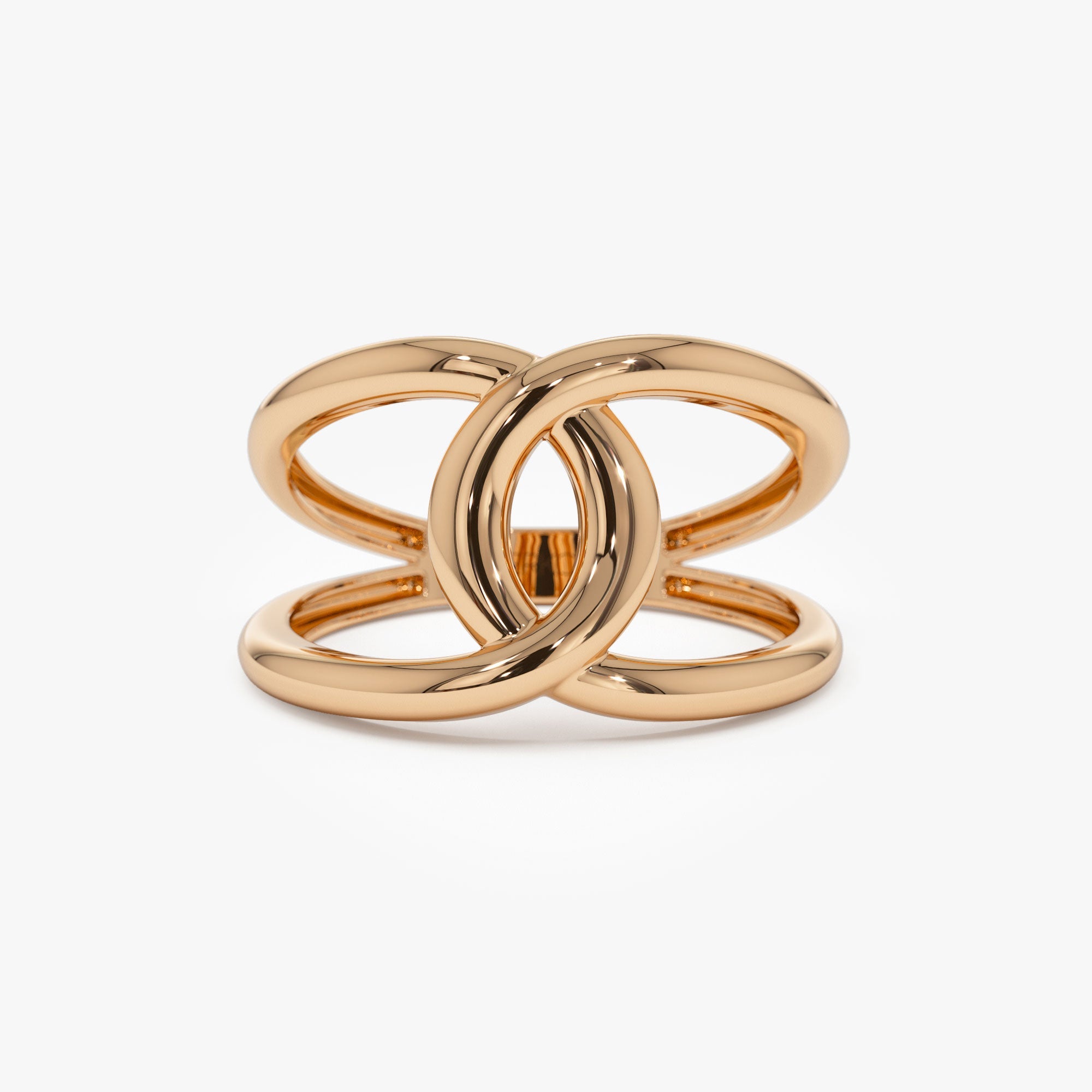 OBFJ1129 - 14k Gold Infinity Knot Ring 7