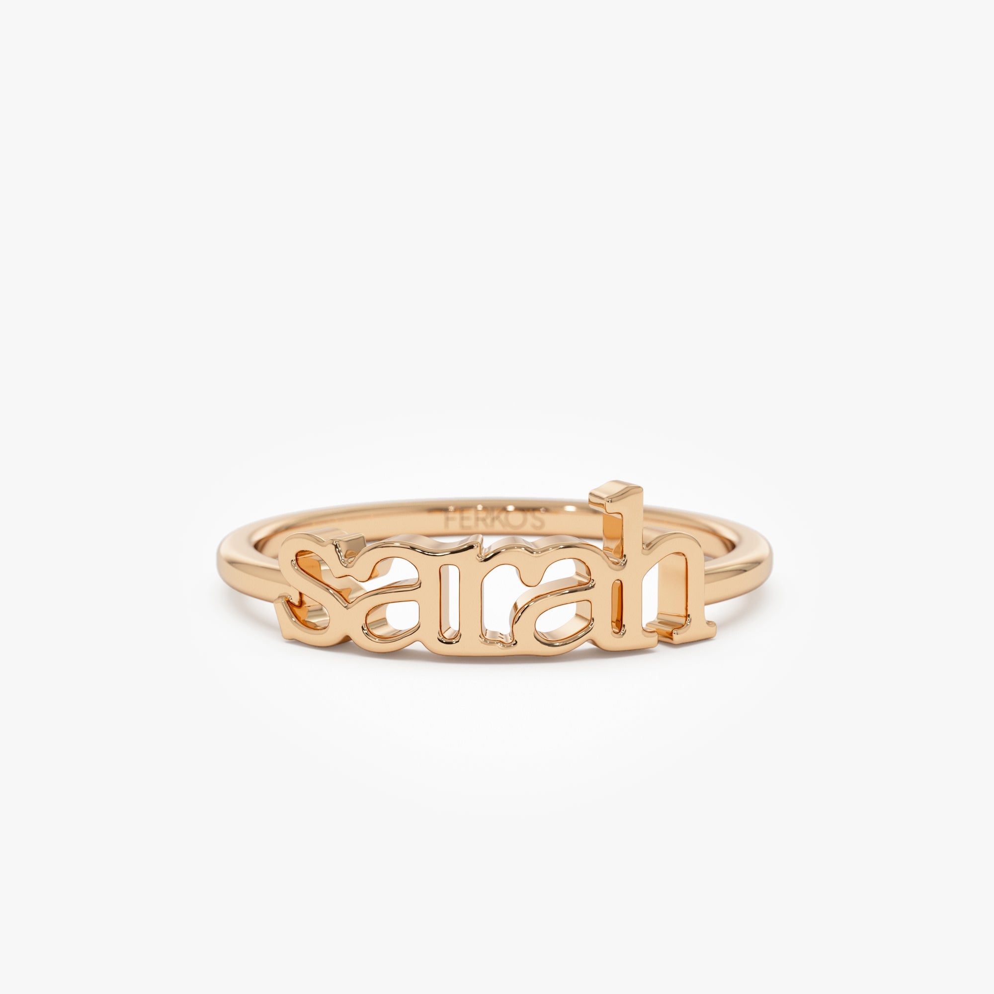 OBFJ1035 - 14K Gold Custom Name Ring 7