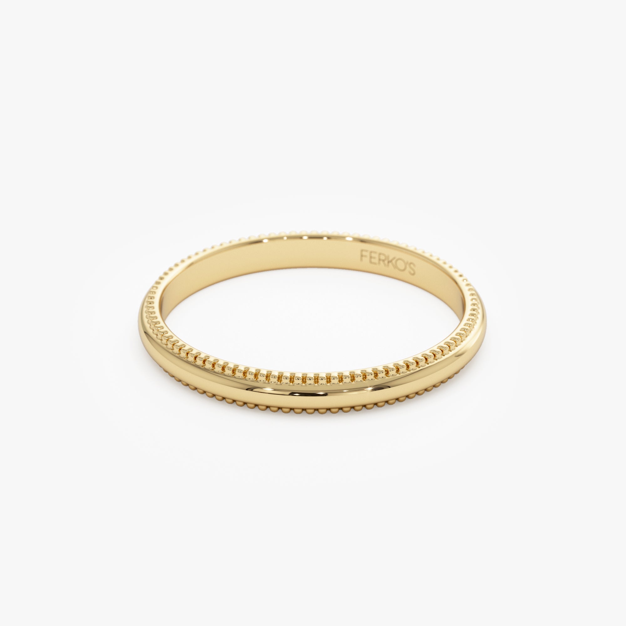OBFJ0746 - 14kt Milgraine Edge Wedding Band 8