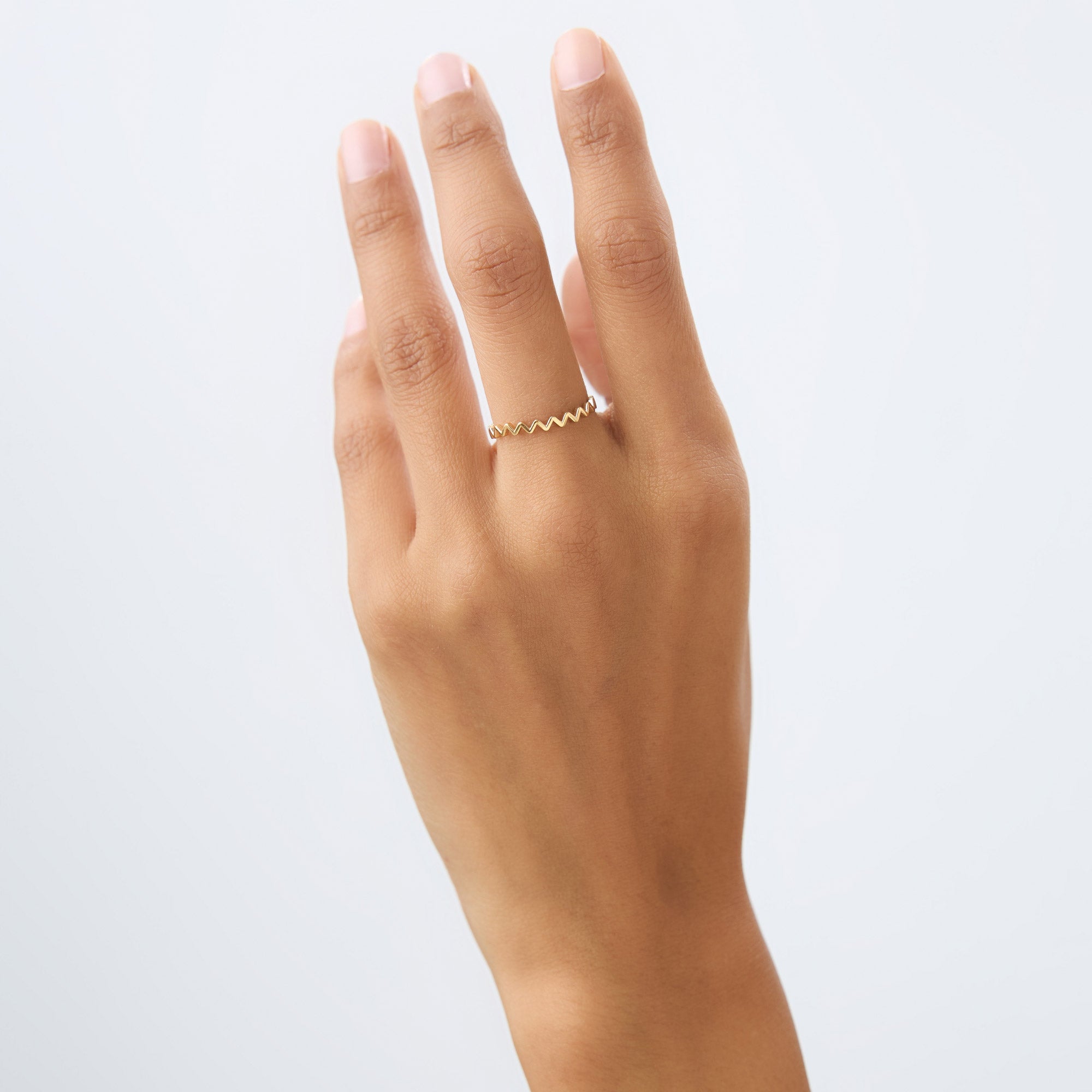 OBFJ0936 - 14K High and Low Zig Zag Ring 4
