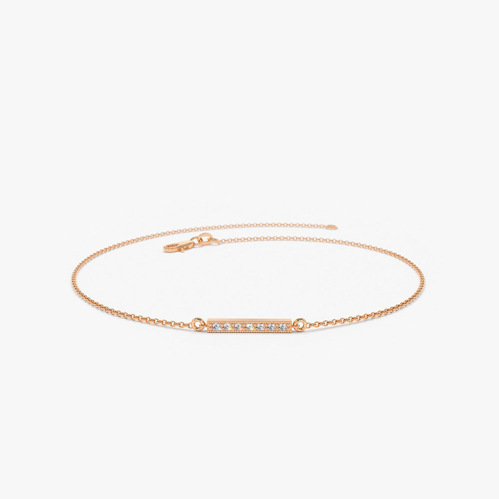 OBFJ1592 - 14k Diamond Bar Bracelet 4