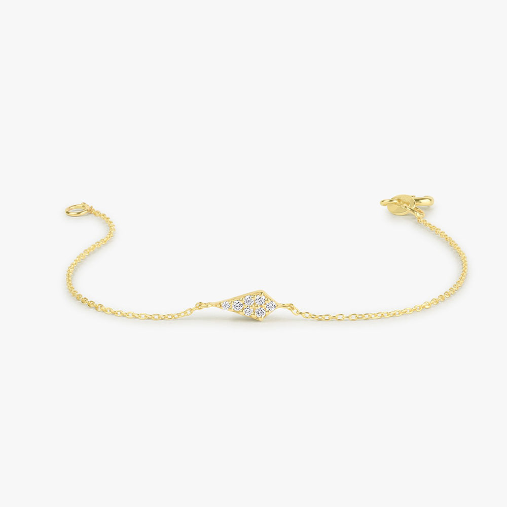 OBFJ1728 - 14k Gold Diamond Bracelet 1