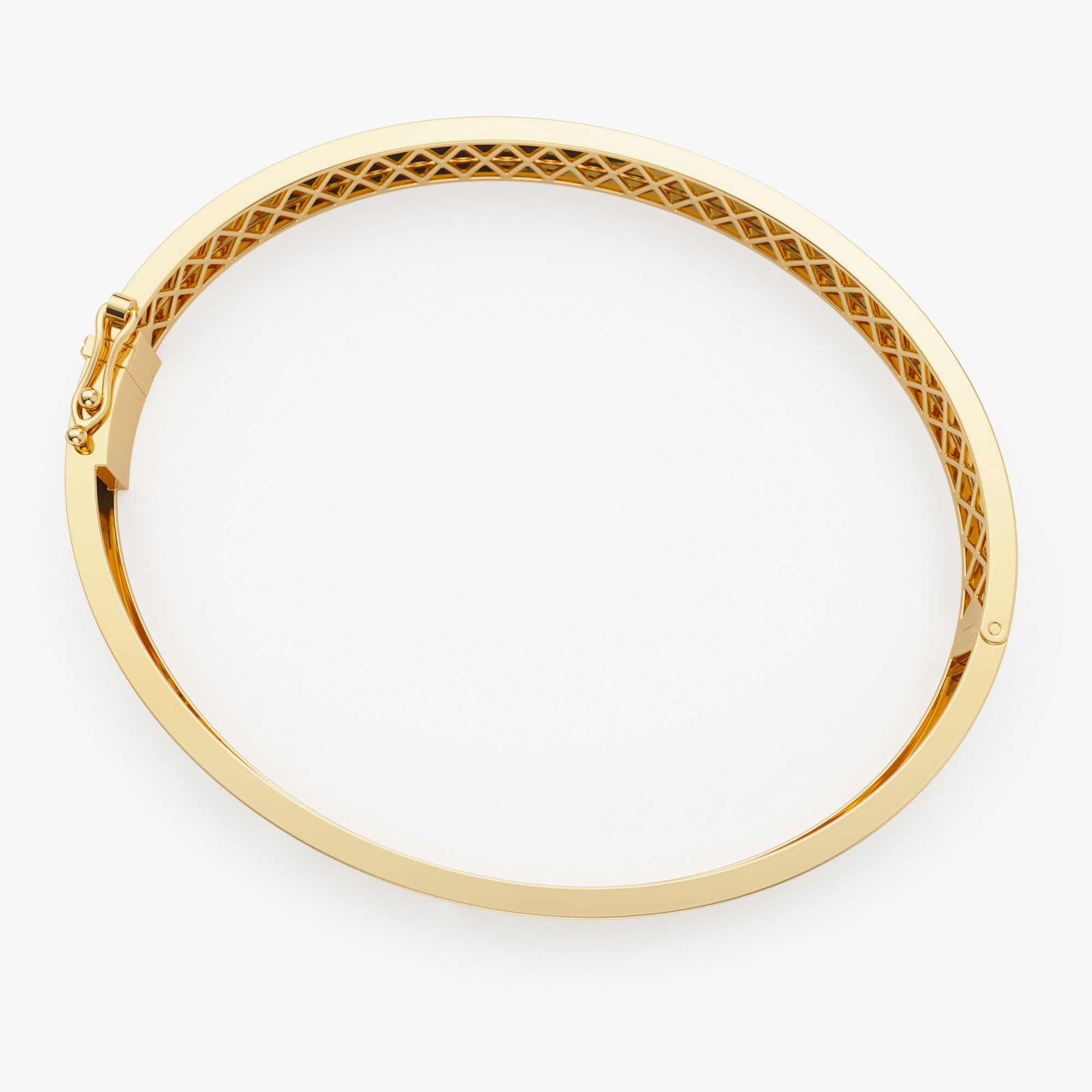 OBFJ1171 - 14K Personalized Roman Numeral Bangle Bracelet 9