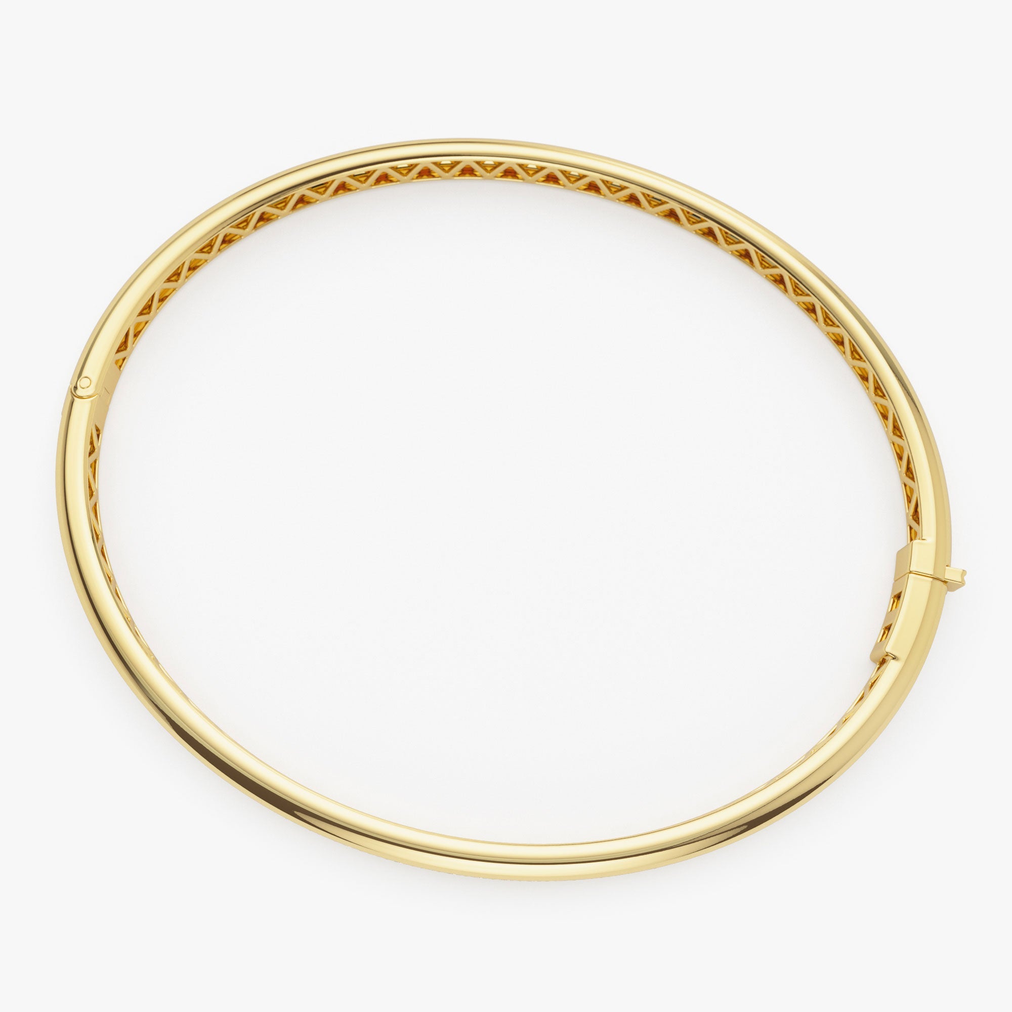 OBFJ1169 - 14k 1.00 Ctw Dome Diamond Bangle Bracelet 8