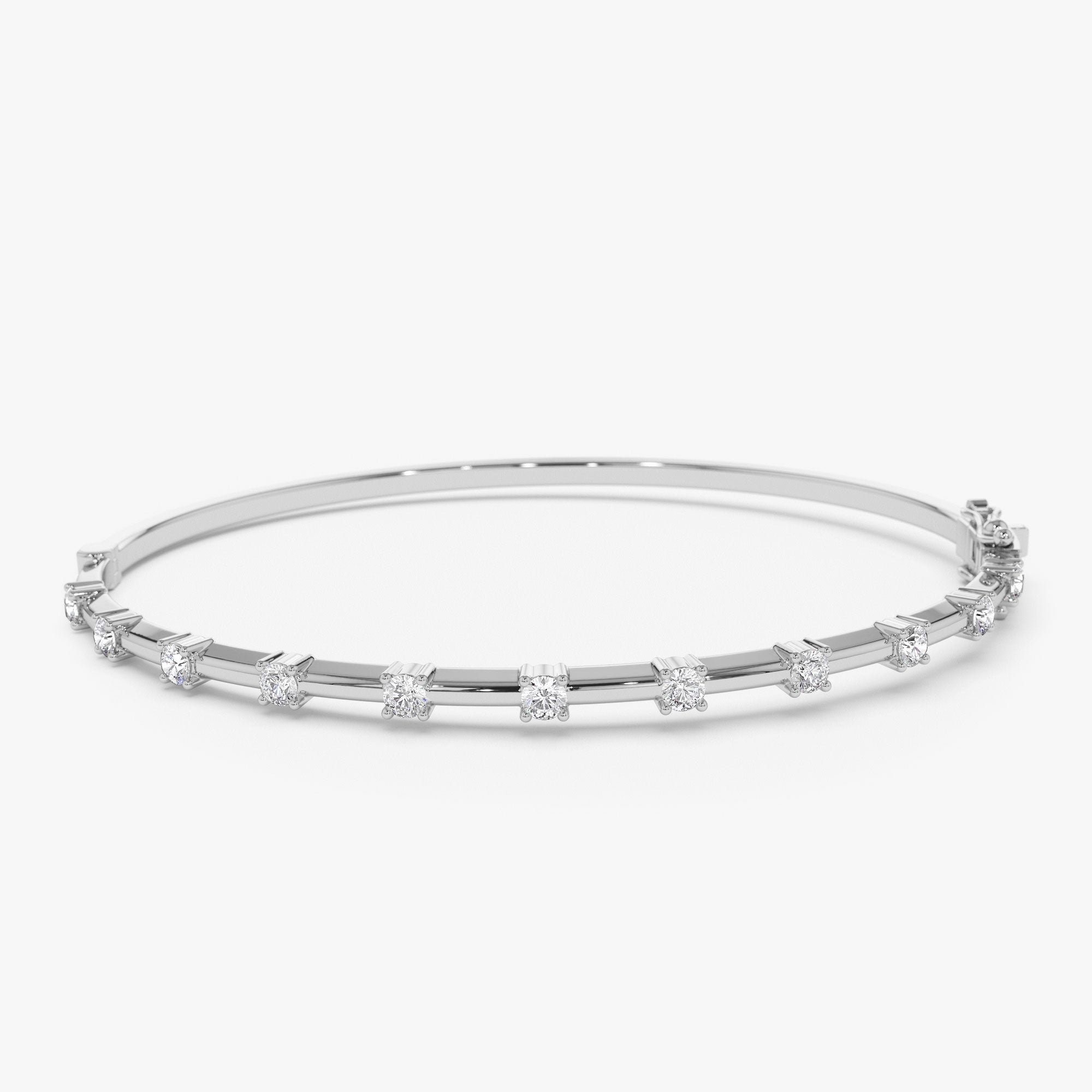 OBFJ1155 - 14k 0.50 ctw Diamond Bar Bangle Bracelet 7