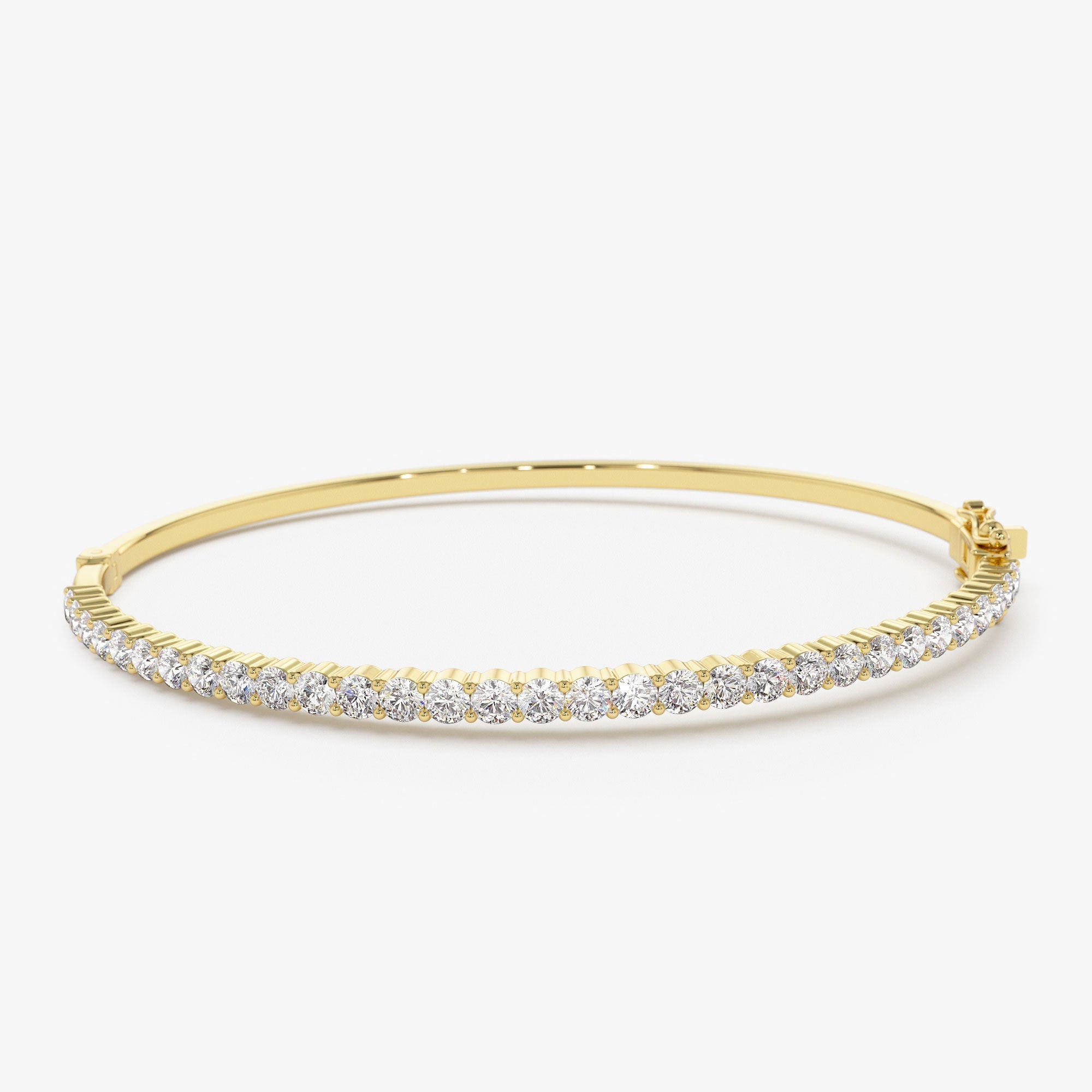 OBFJ1162 - 14k 1.50 Ctw Prong Setting Diamond Bange Bracelet 1